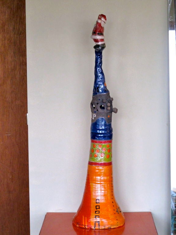 Frisman Vintage Large Ceramic Sculpture by Bill Stewart