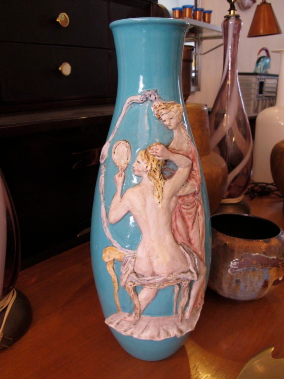 Frisman Vintage Marcello Fantoni Early Ceramic Vase