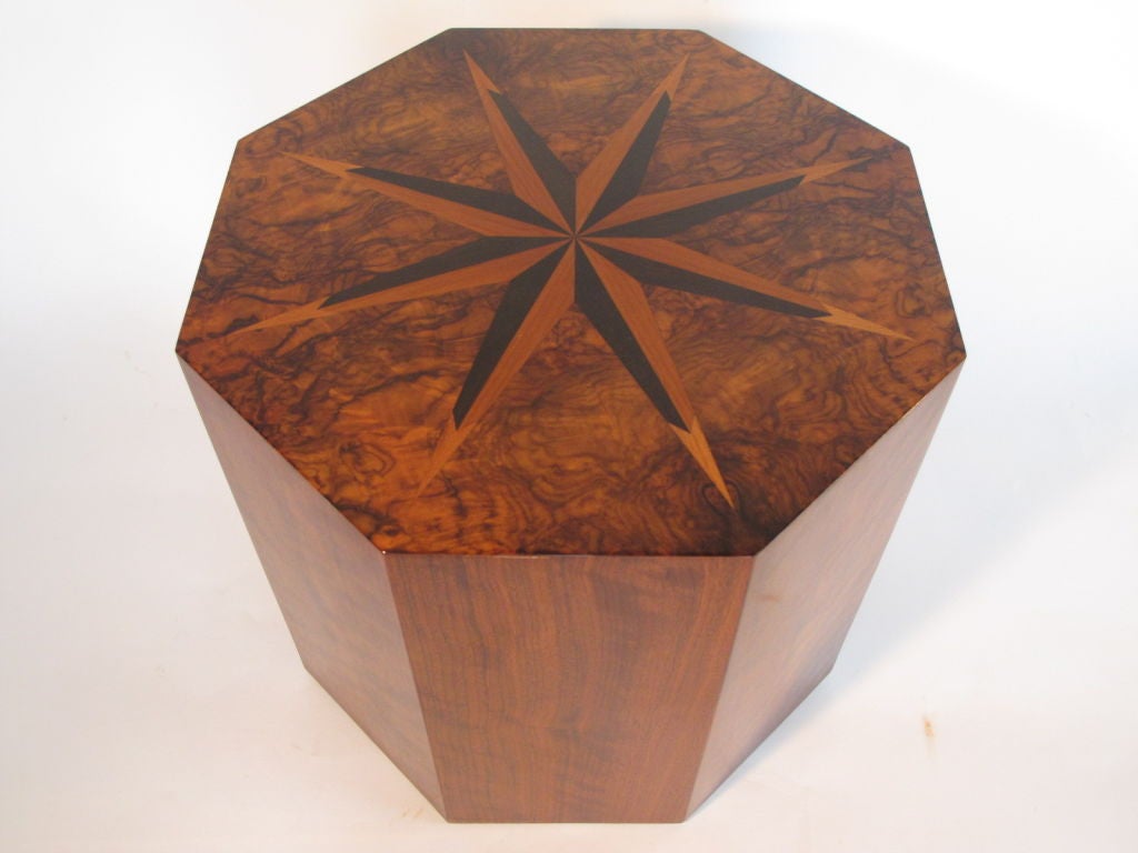 Frisman Vintage A Faceted Table With Inlays By Andrew Szoeke