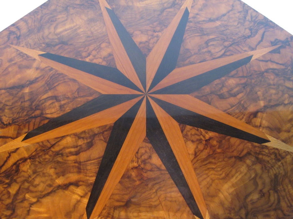 Frisman Vintage A Faceted Table With Inlays By Andrew Szoeke