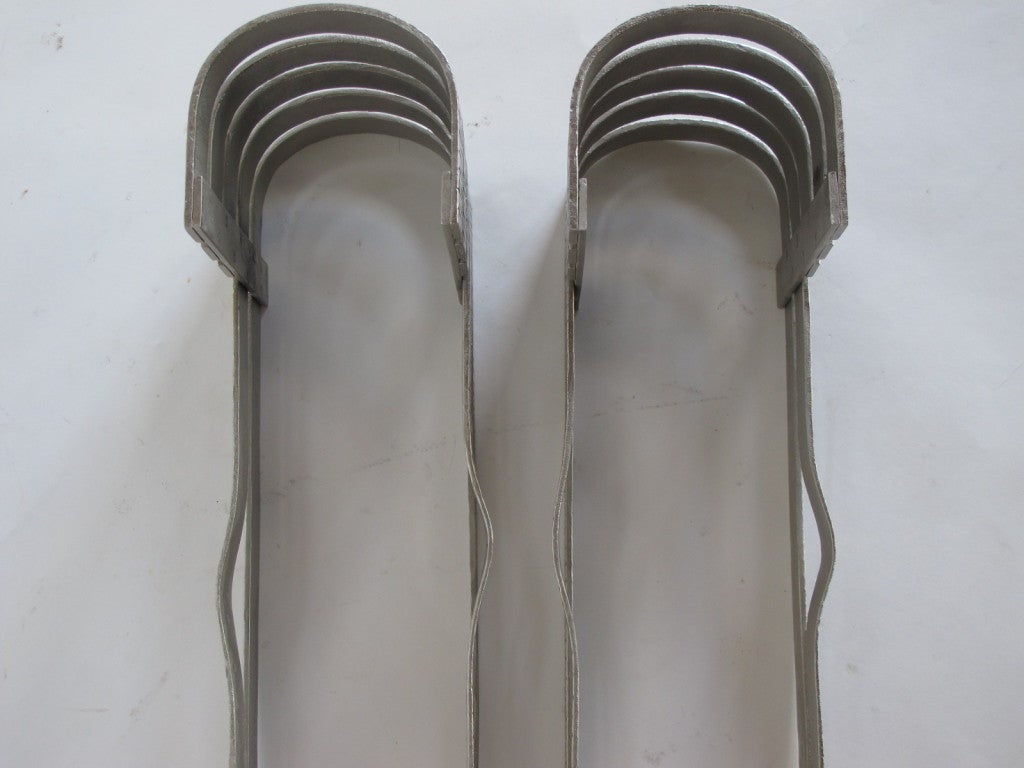 Frisman Vintage A Pair of French Modernist Andirons