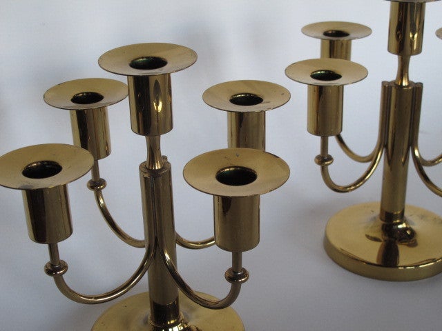 Frisman Vintage Tommi Parzinger Dorlyn Brass Candelabra