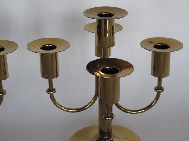 Frisman Vintage Tommi Parzinger Dorlyn Brass Candelabra