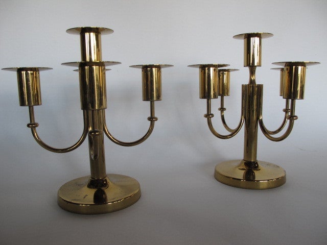 Frisman Vintage Tommi Parzinger Dorlyn Brass Candelabra