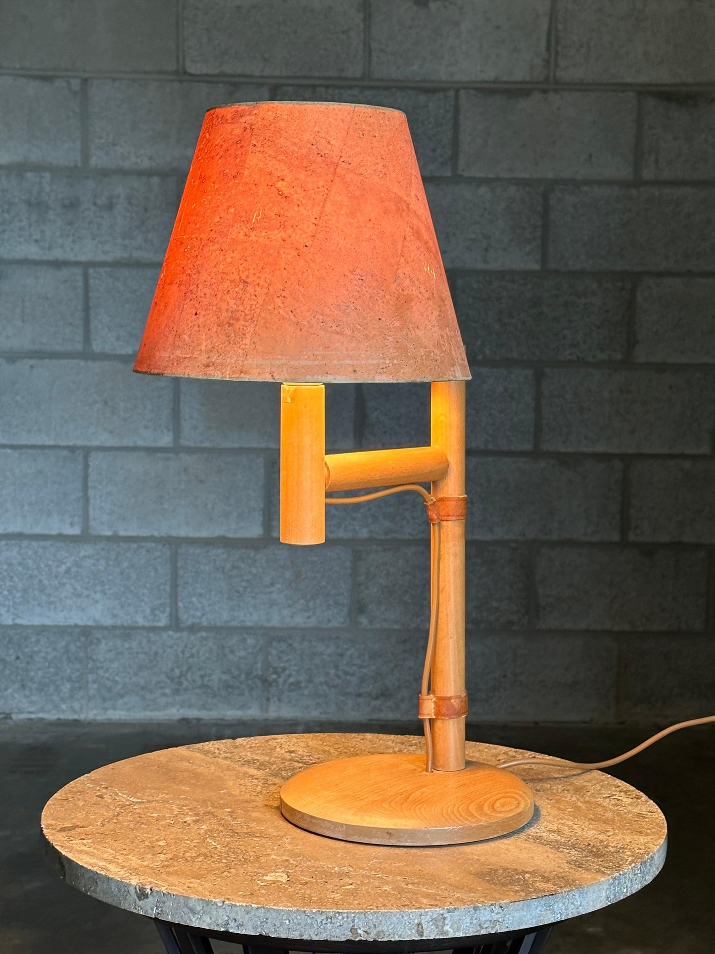 Frisman Vintage Bergboms Organic Table Lamp With Cork Shade, Sweden