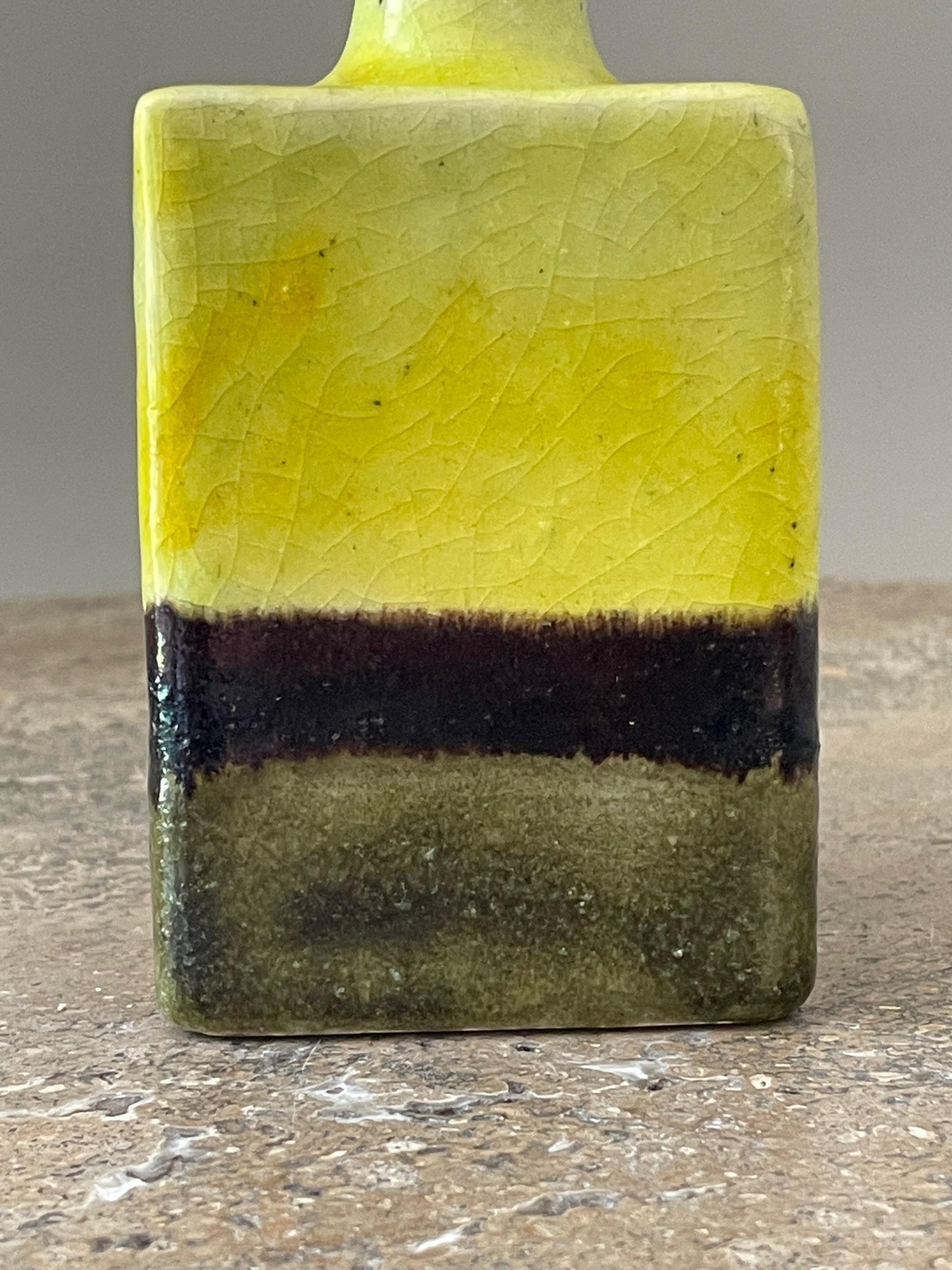 Frisman Vintage Bruno Gambone Glazed Ceramic Vase, Italy