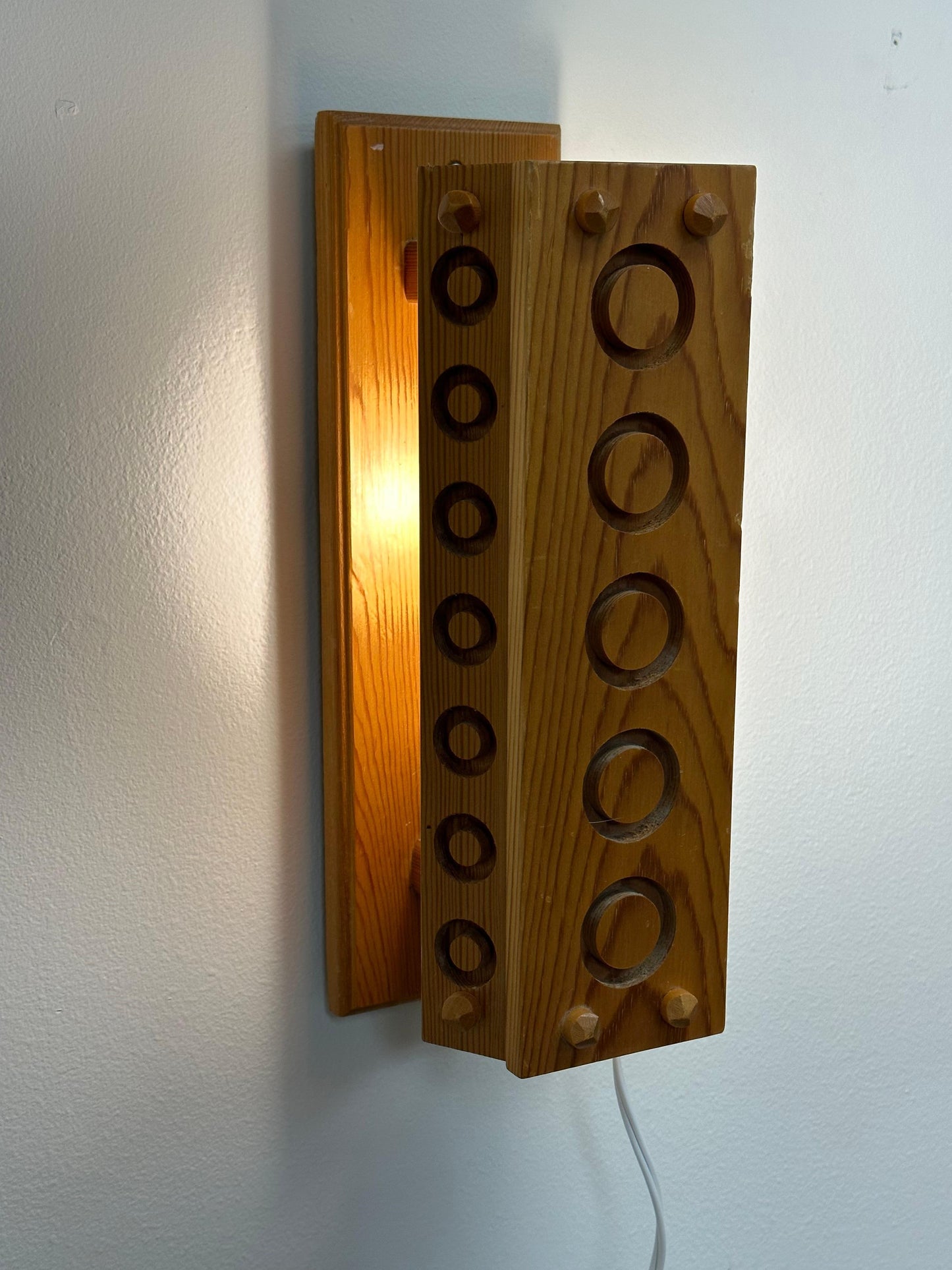 Frisman Vintage Swedish Organic Modern Wall Light, Pine