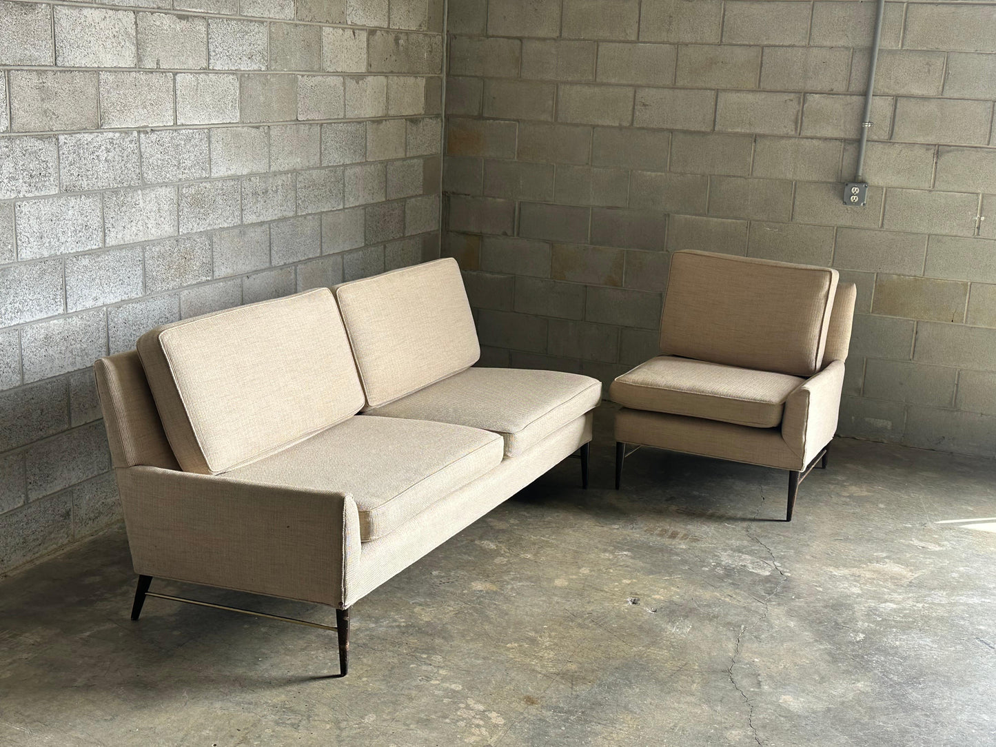 Frisman Vintage Paul McCobb Two Piece Sectional Sofa for Directional