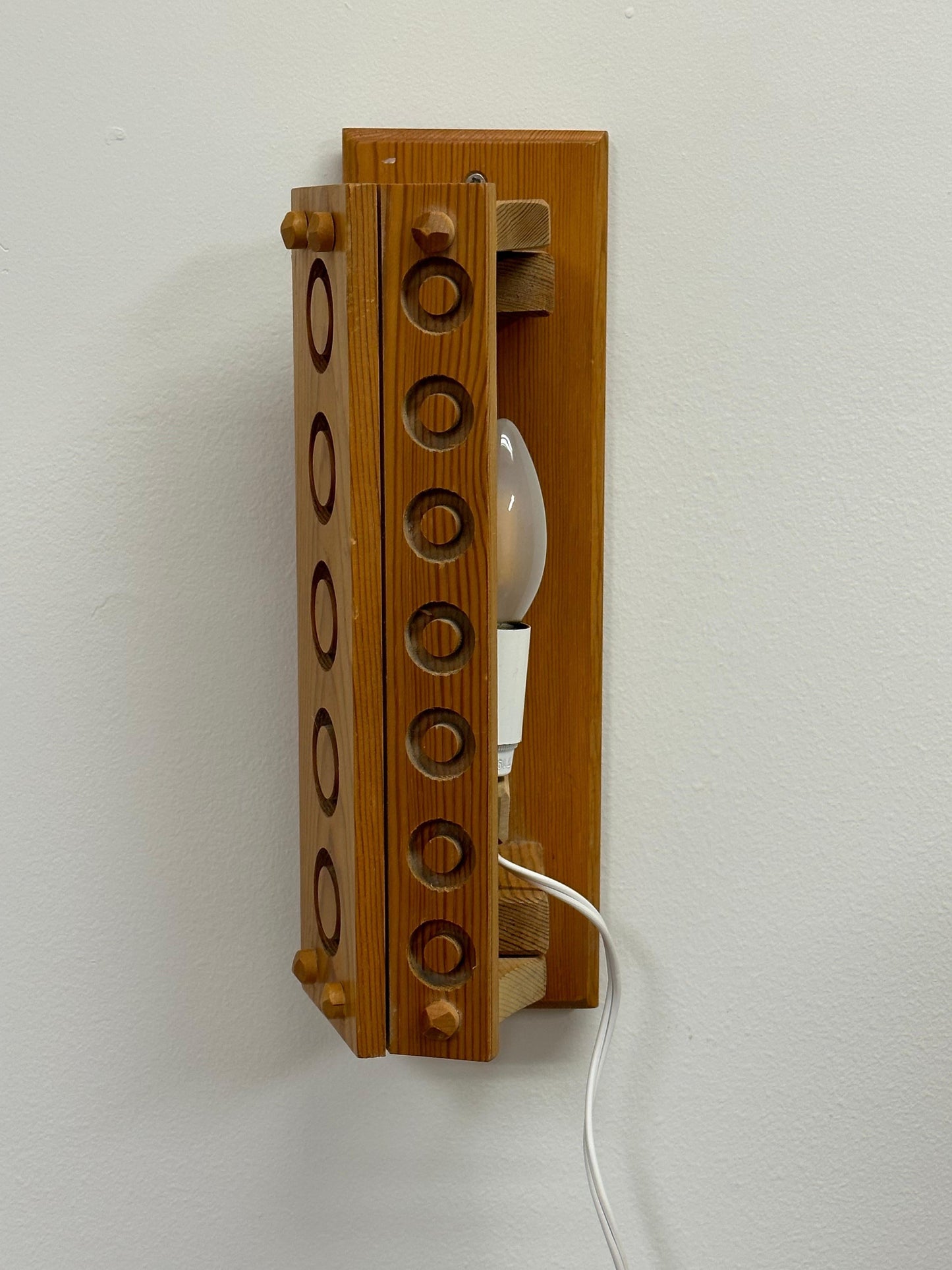 Frisman Vintage Swedish Organic Modern Wall Light, Pine