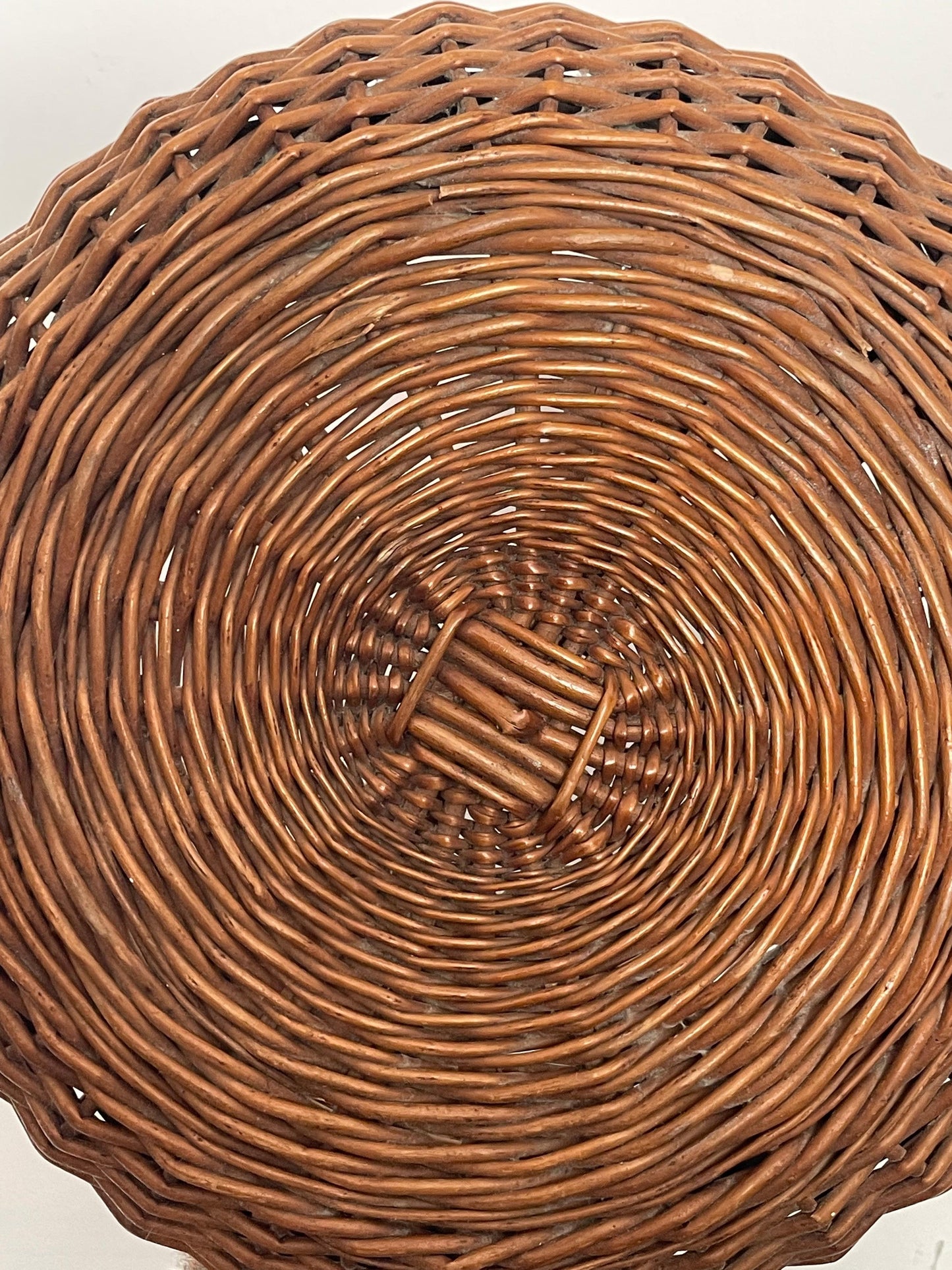 Frisman Vintage Bamboo and Wicker Stool, Style of Tony Paul and Franco Albini