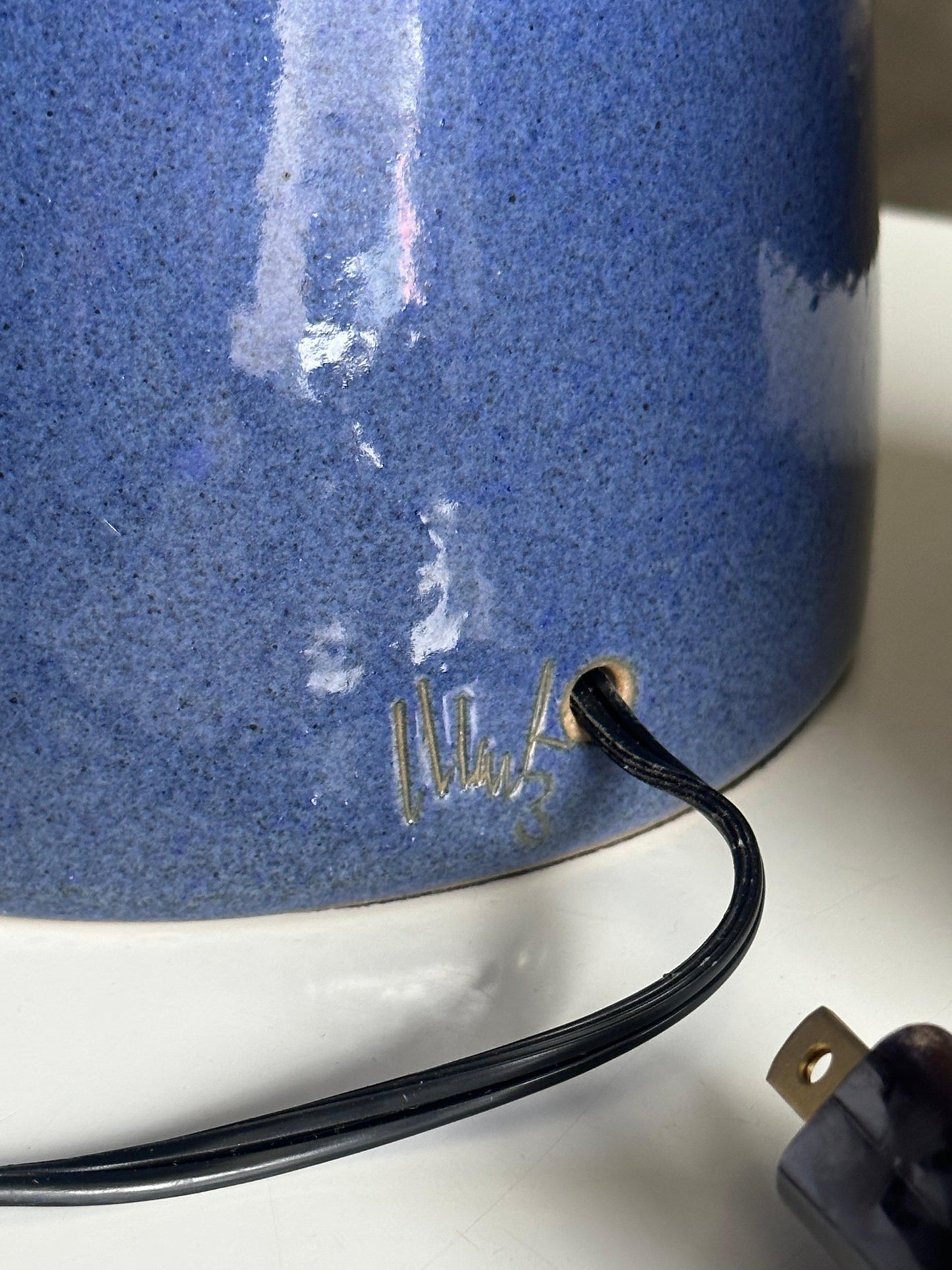 Frisman Vintage Martz Lamps by Jane and Gordon Martz for Marshall Studios, Blue, Ceramic