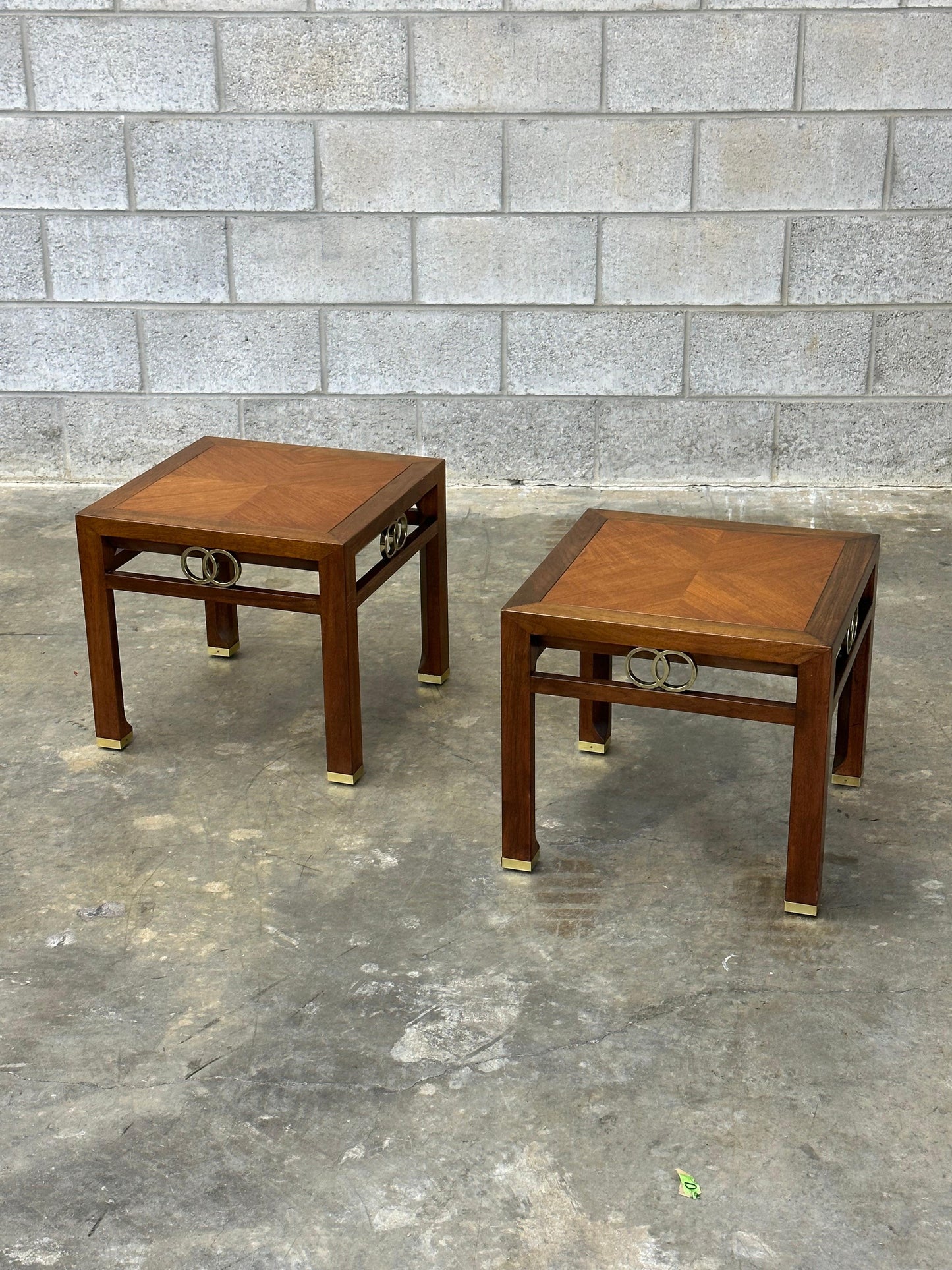 Frisman Vintage Michael Taylor for Baker "Far East" Collection Tables- A Pair