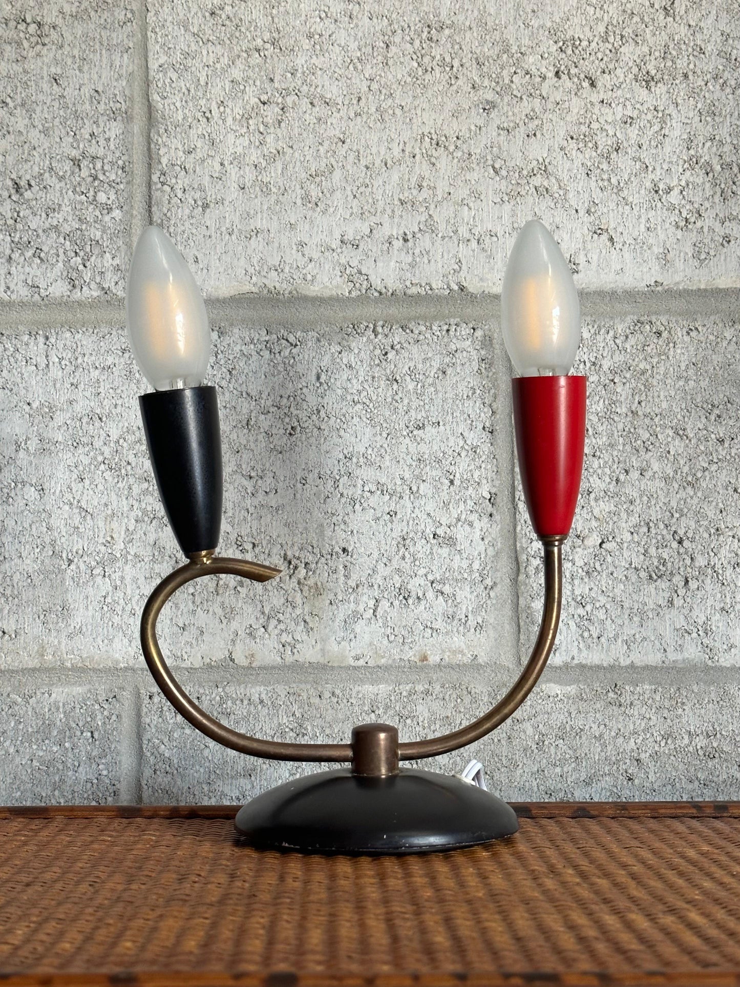 Frisman Vintage 1950s Italian Designer Table Lamp Attr. To Stilux
