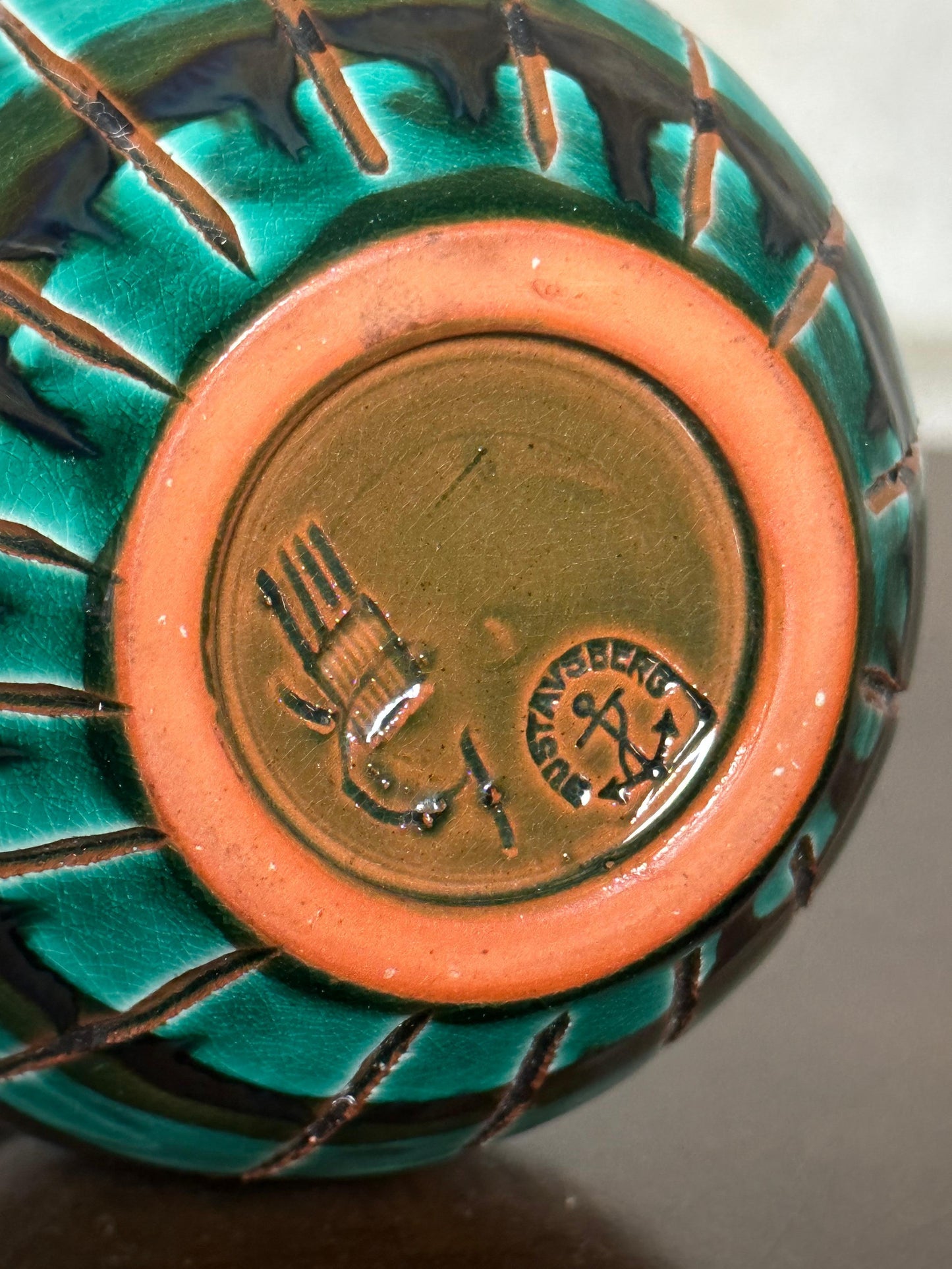 Frisman Vintage Stig Lindberg Ceramic Vase, Sweden