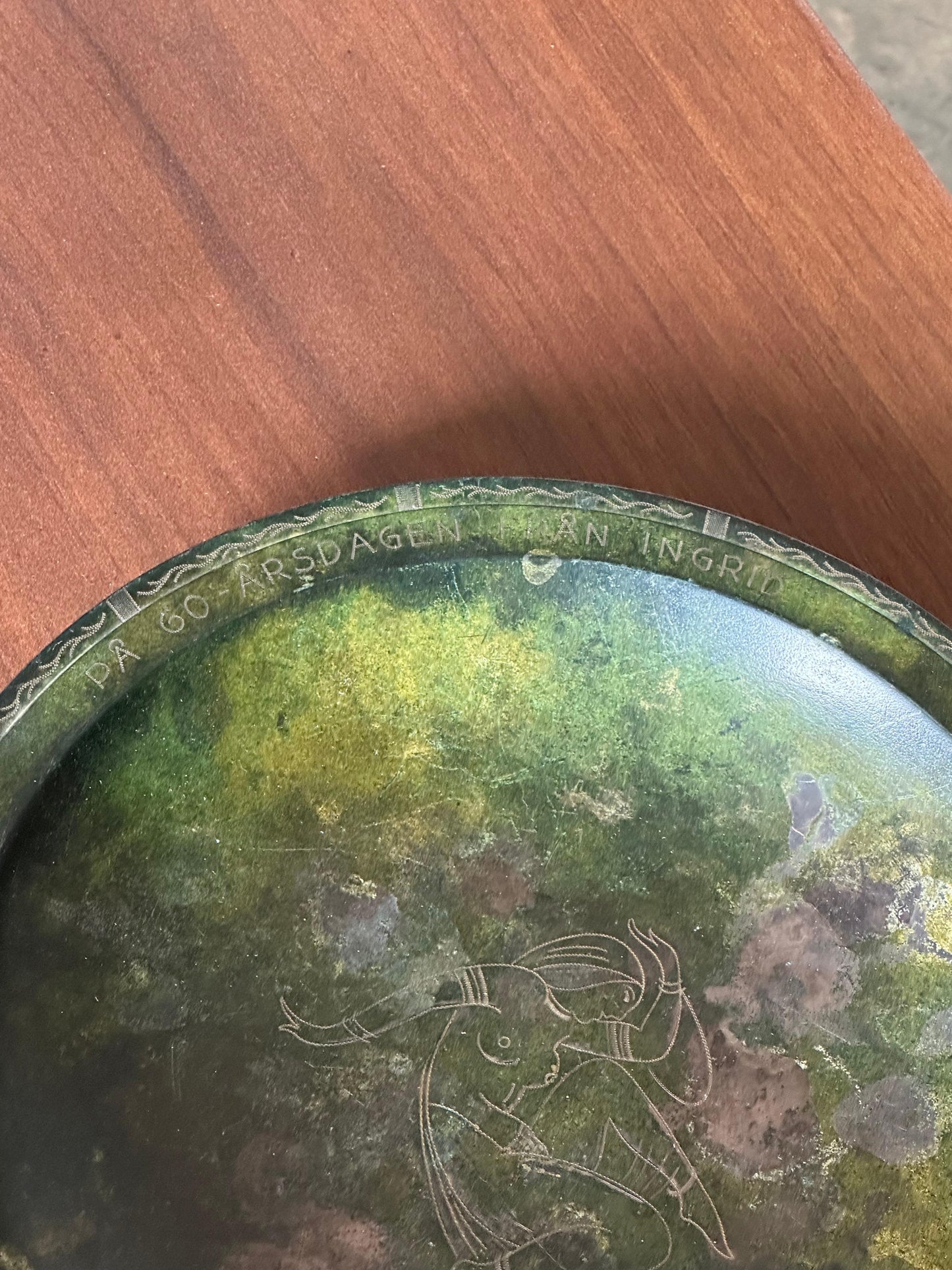 Frisman Vintage 1960s Modernist Bronze Low Bowl, Sweden