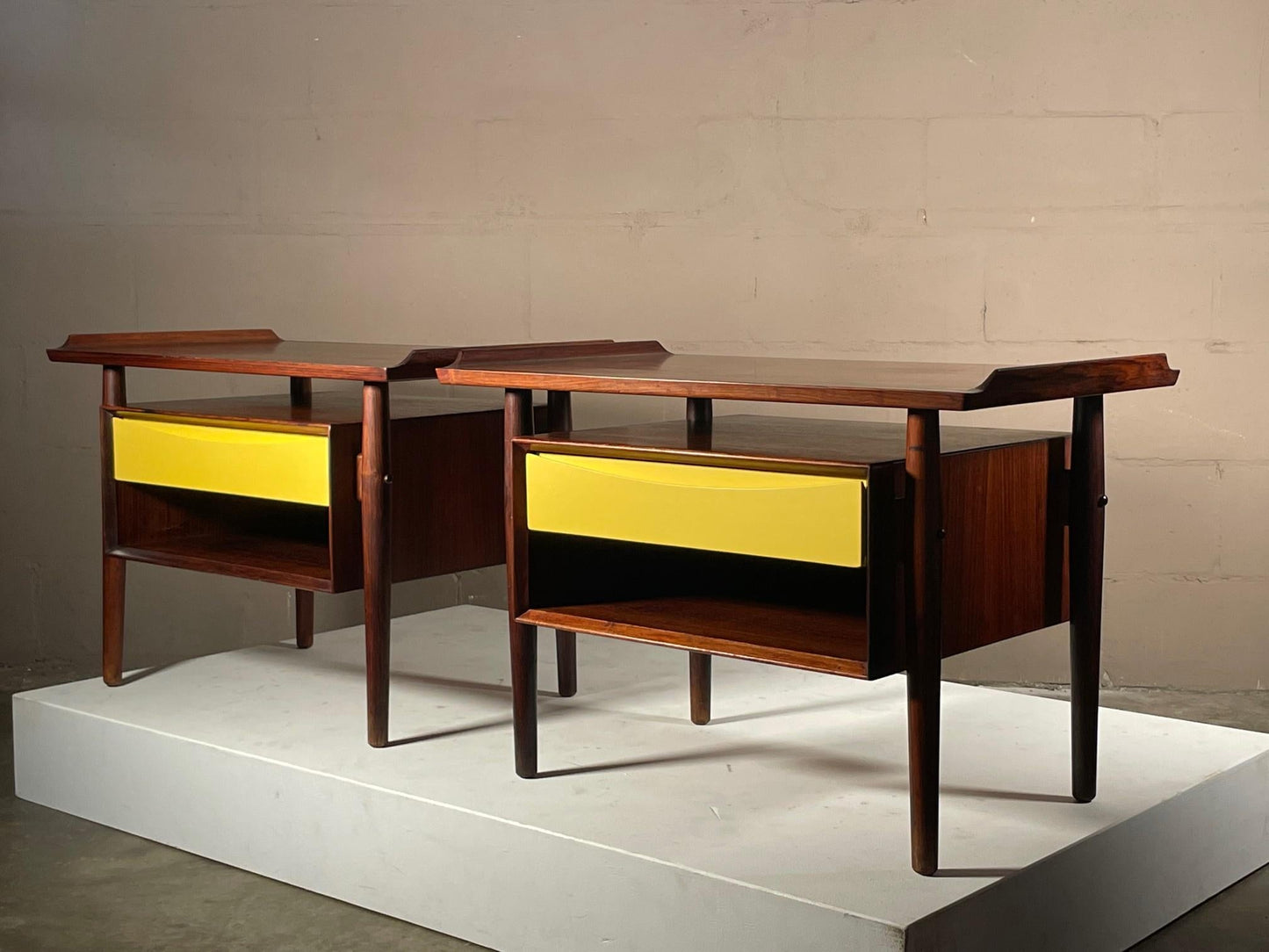 Frisman Vintage Arne Vodder Rosewood Nightstands