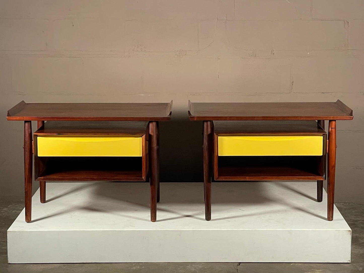 Frisman Vintage Arne Vodder Rosewood Nightstands