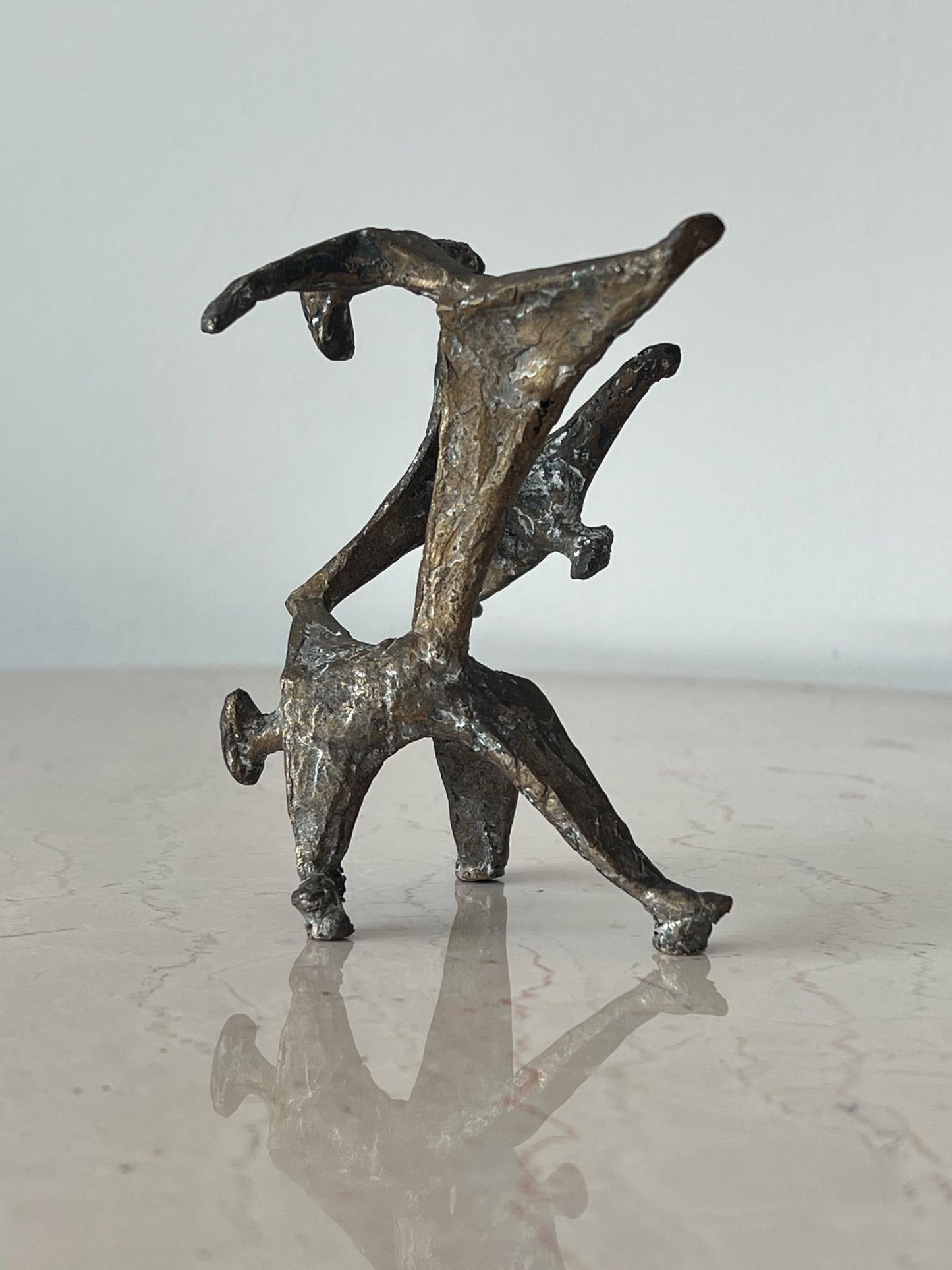 Frisman Vintage Table Top Sculpture by Anne Van Kleeck in Bronze