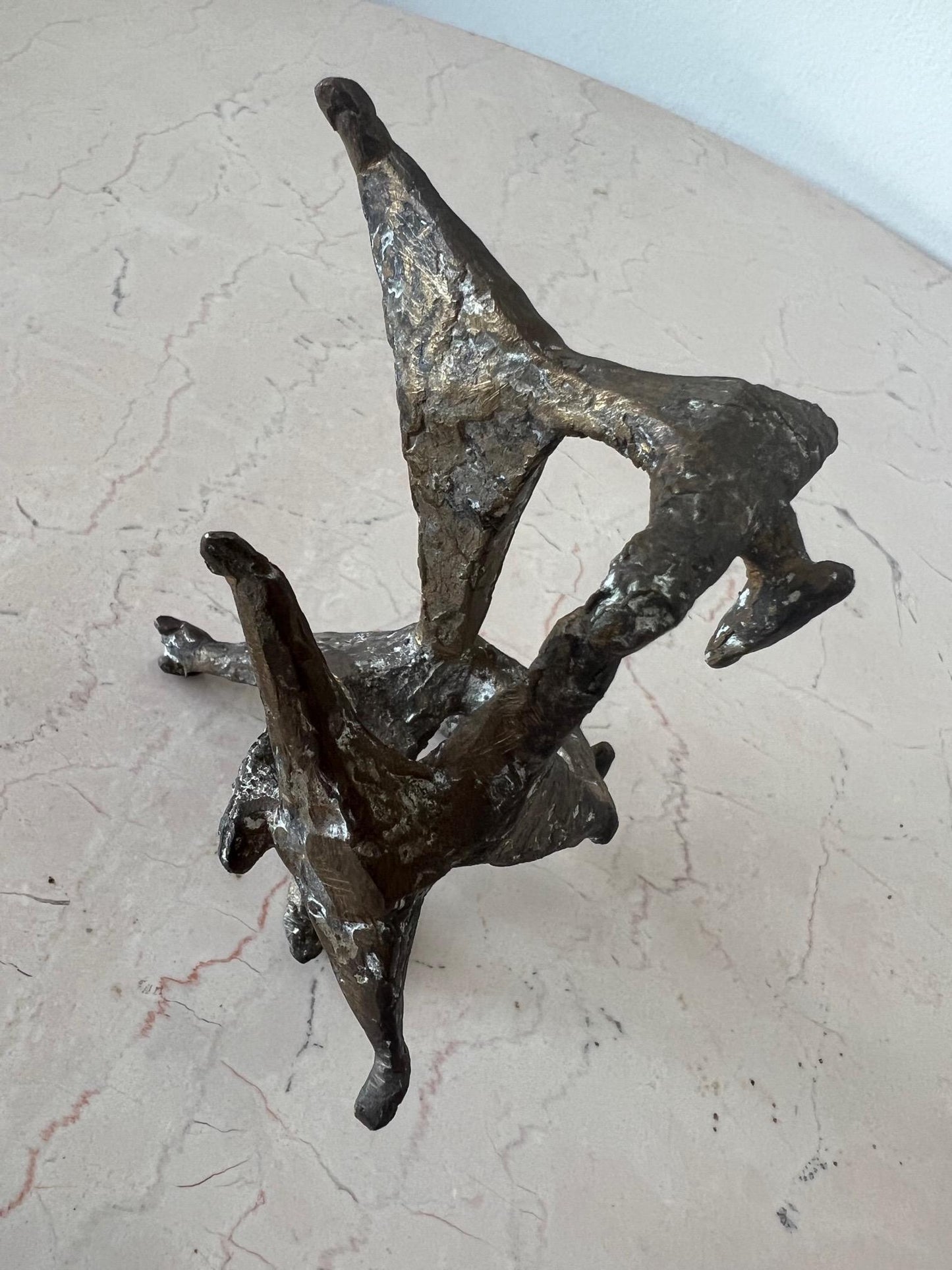 Frisman Vintage Table Top Sculpture by Anne Van Kleeck in Bronze