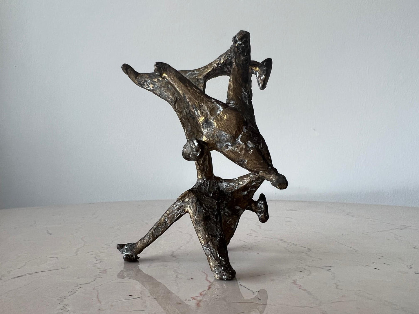 Frisman Vintage Table Top Sculpture by Anne Van Kleeck in Bronze
