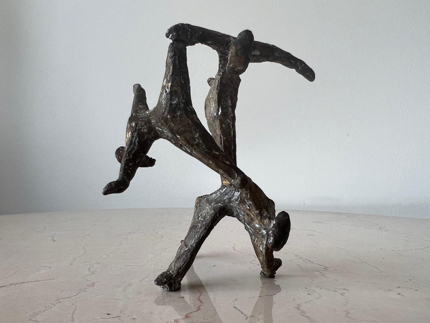 Frisman Vintage Table Top Sculpture by Anne Van Kleeck in Bronze