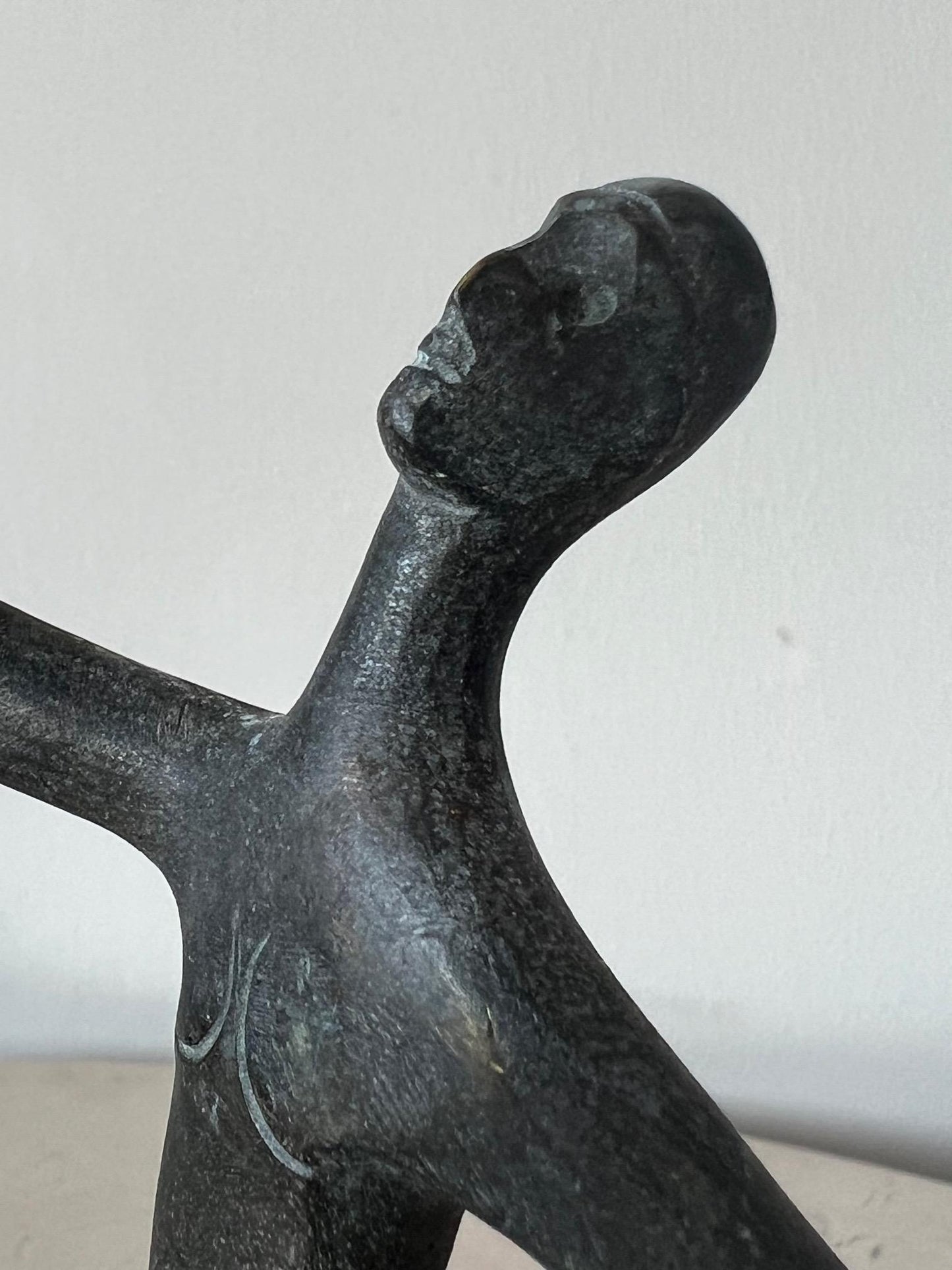 Frisman Vintage Bronze Sculpture by Anne Van Kleeck