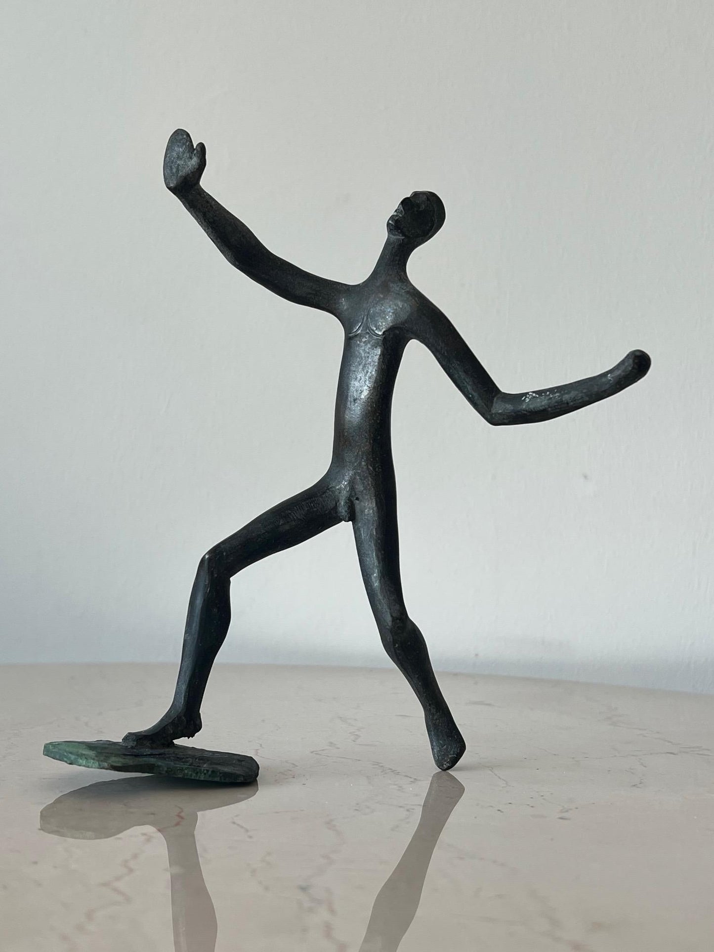 Frisman Vintage Bronze Sculpture by Anne Van Kleeck