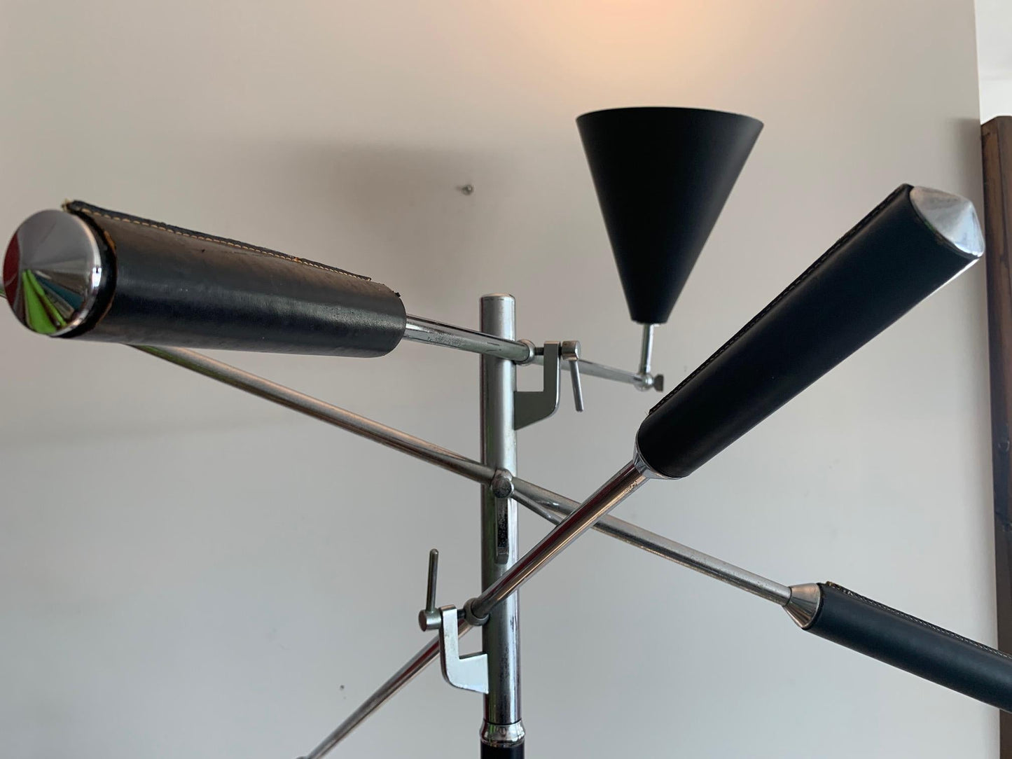 Frisman Vintage Classic Arredoluce Triennale Floor Lamp with White Marble Base