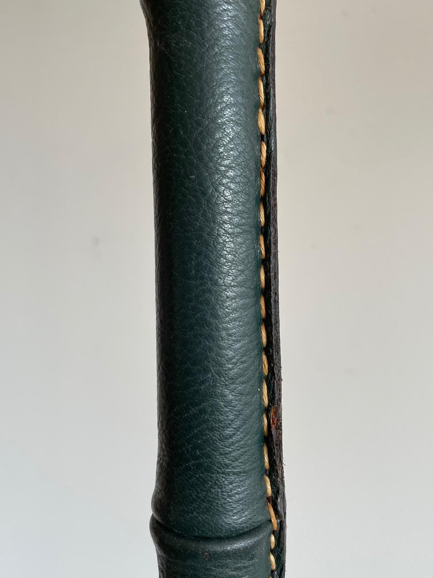 Frisman Vintage A Jacques Adnet Floorlamp in Original Green Leather