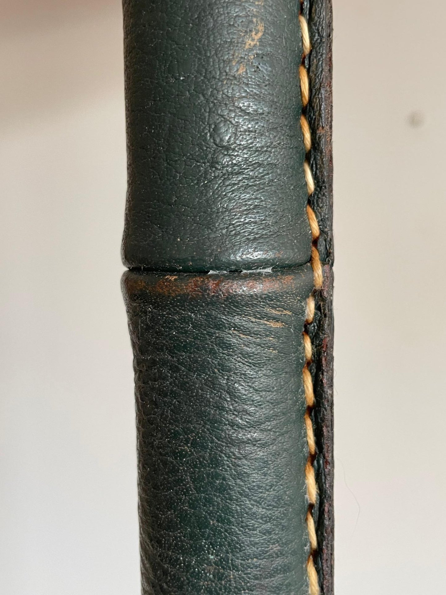 Frisman Vintage A Jacques Adnet Floorlamp in Original Green Leather