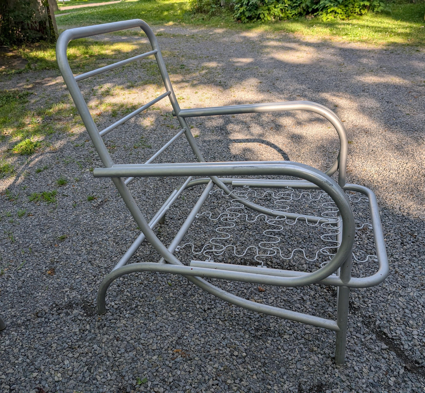 Frisman Vintage A Set Of Four Modernist Armchairs ca' 1950's Aluminum For Patio/Garden