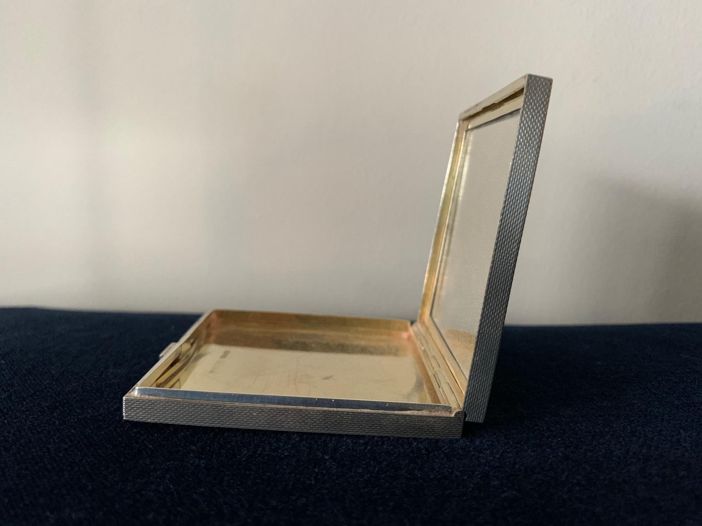 Frisman Vintage Asprey Sterling Silver and Rose Gold Compact, circa 1960