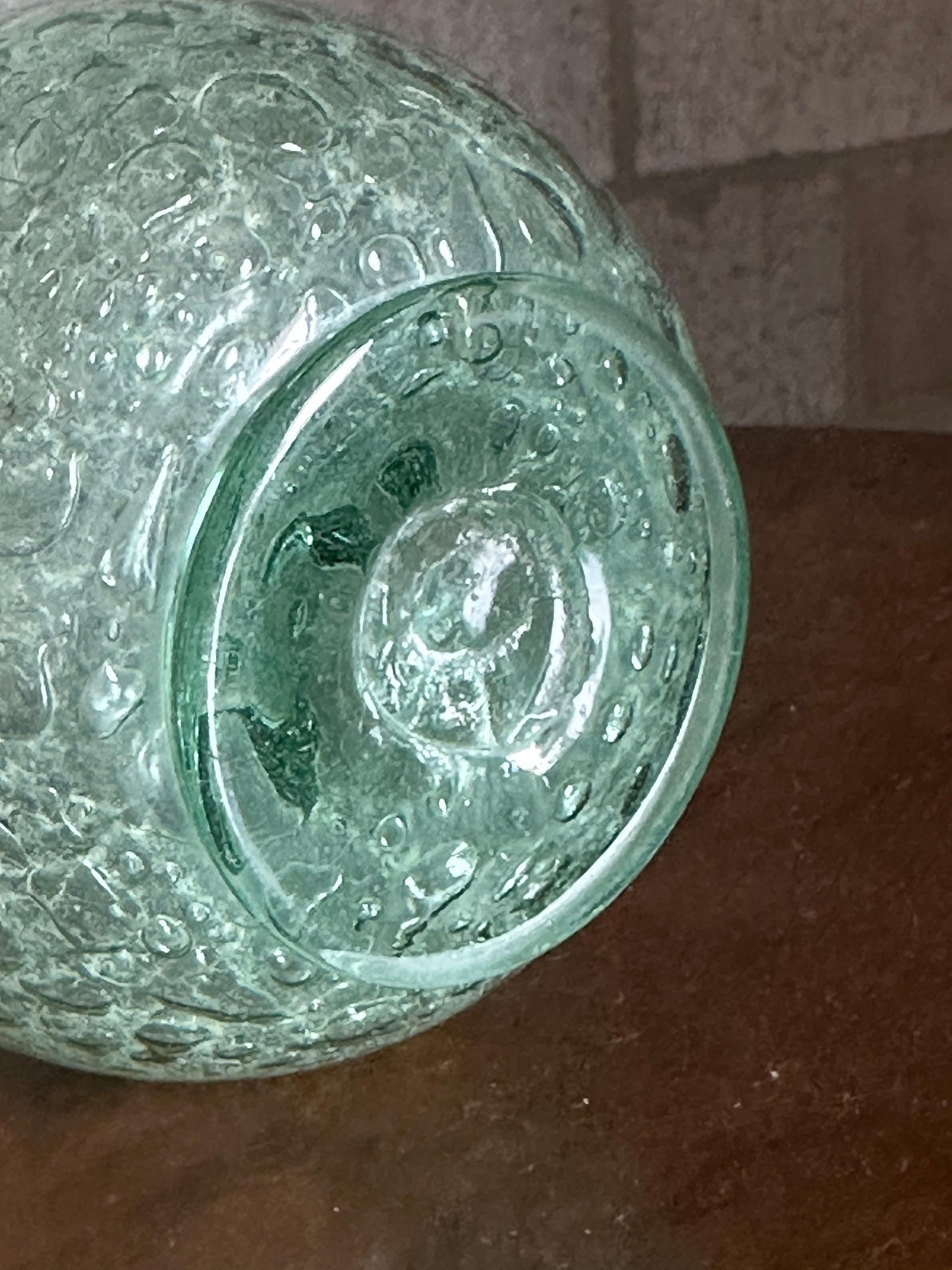 Frisman Vintage Ture Berglund Glass Jug Vase With Handle, Sweden