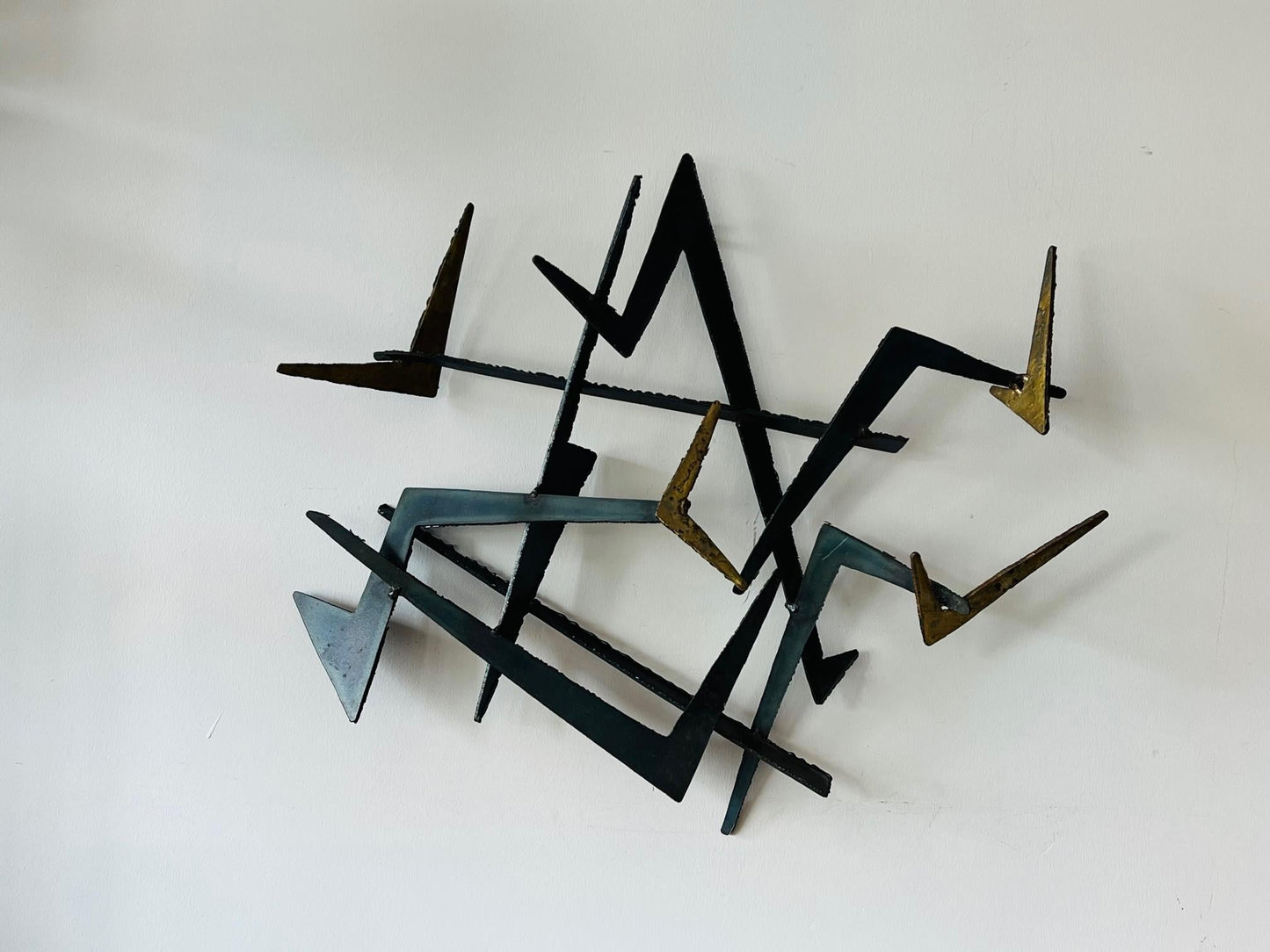 Frisman Vintage Unusual Brutalist Steel Sculpture