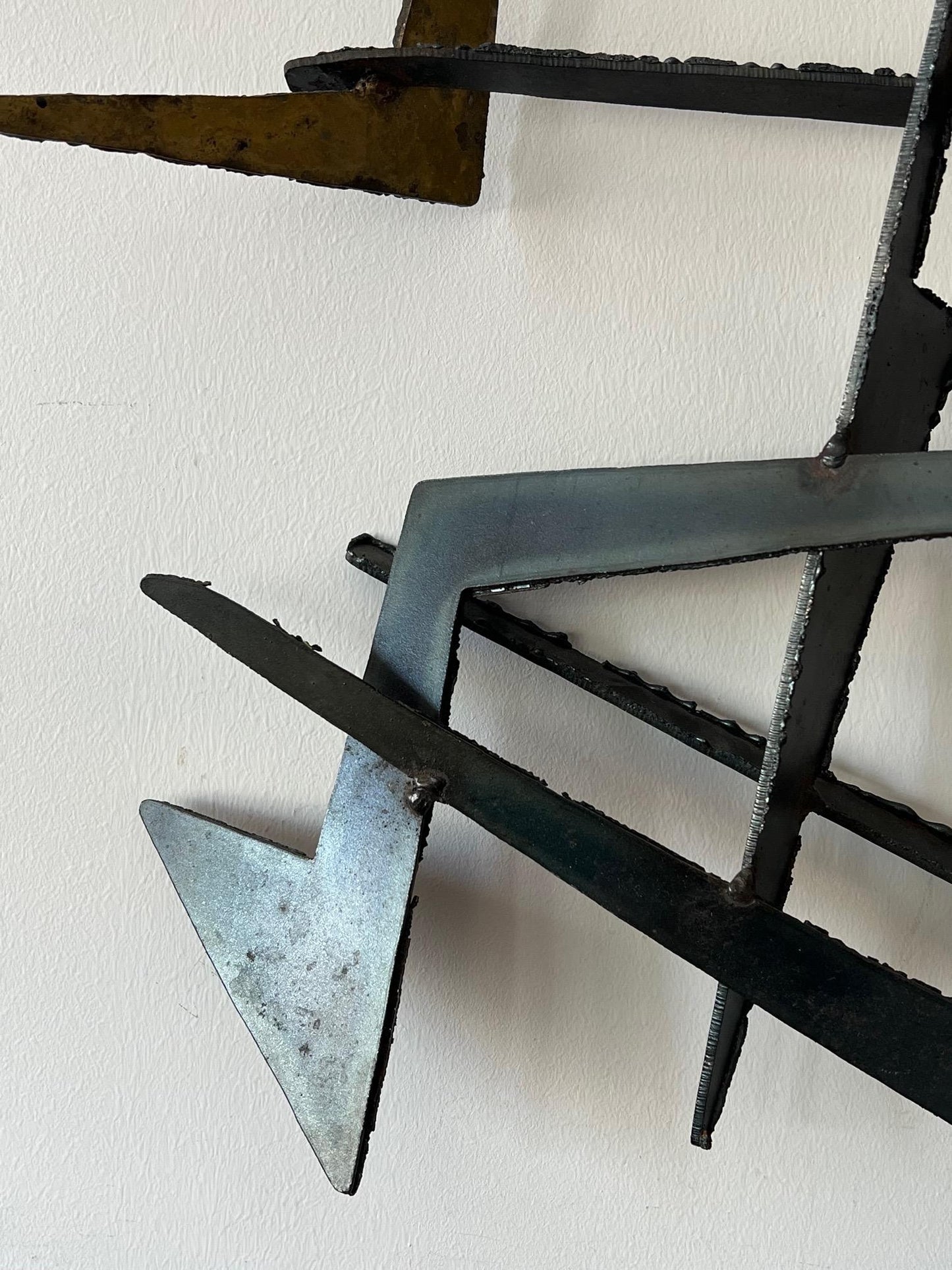 Frisman Vintage Unusual Brutalist Steel Sculpture