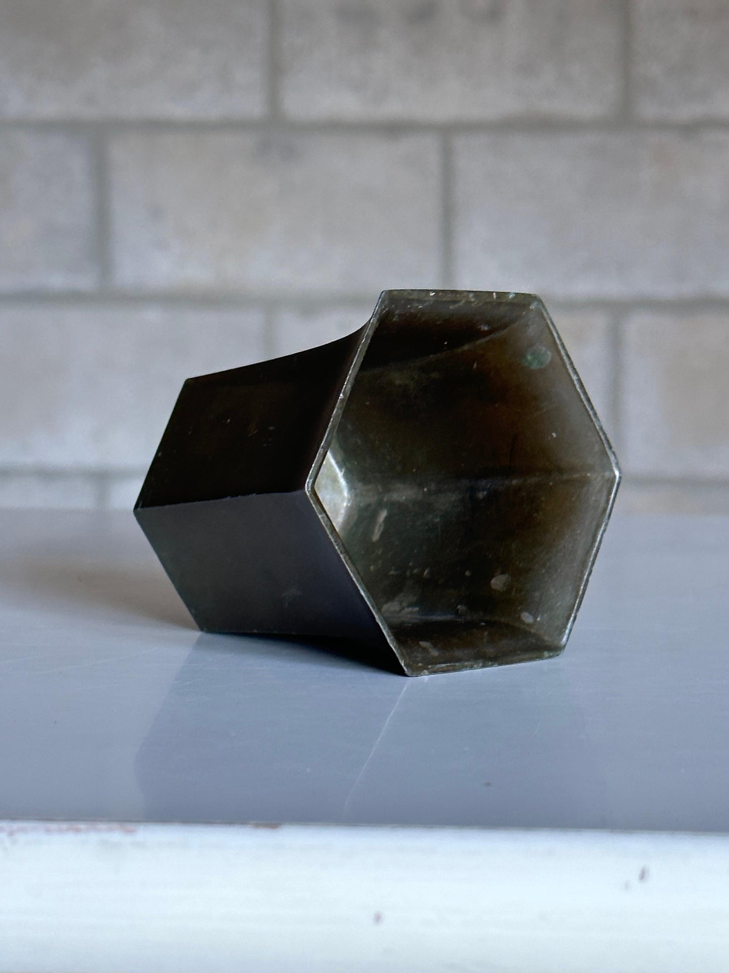 Frisman Vintage Small Disko Metal Vase by Just Andersen