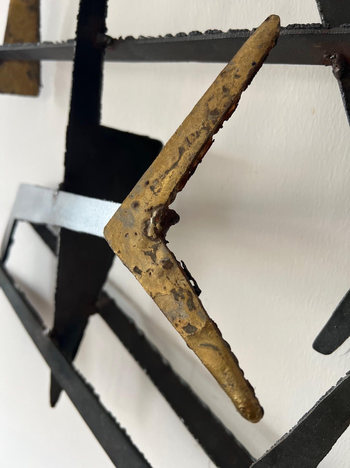 Frisman Vintage Unusual Brutalist Steel Sculpture