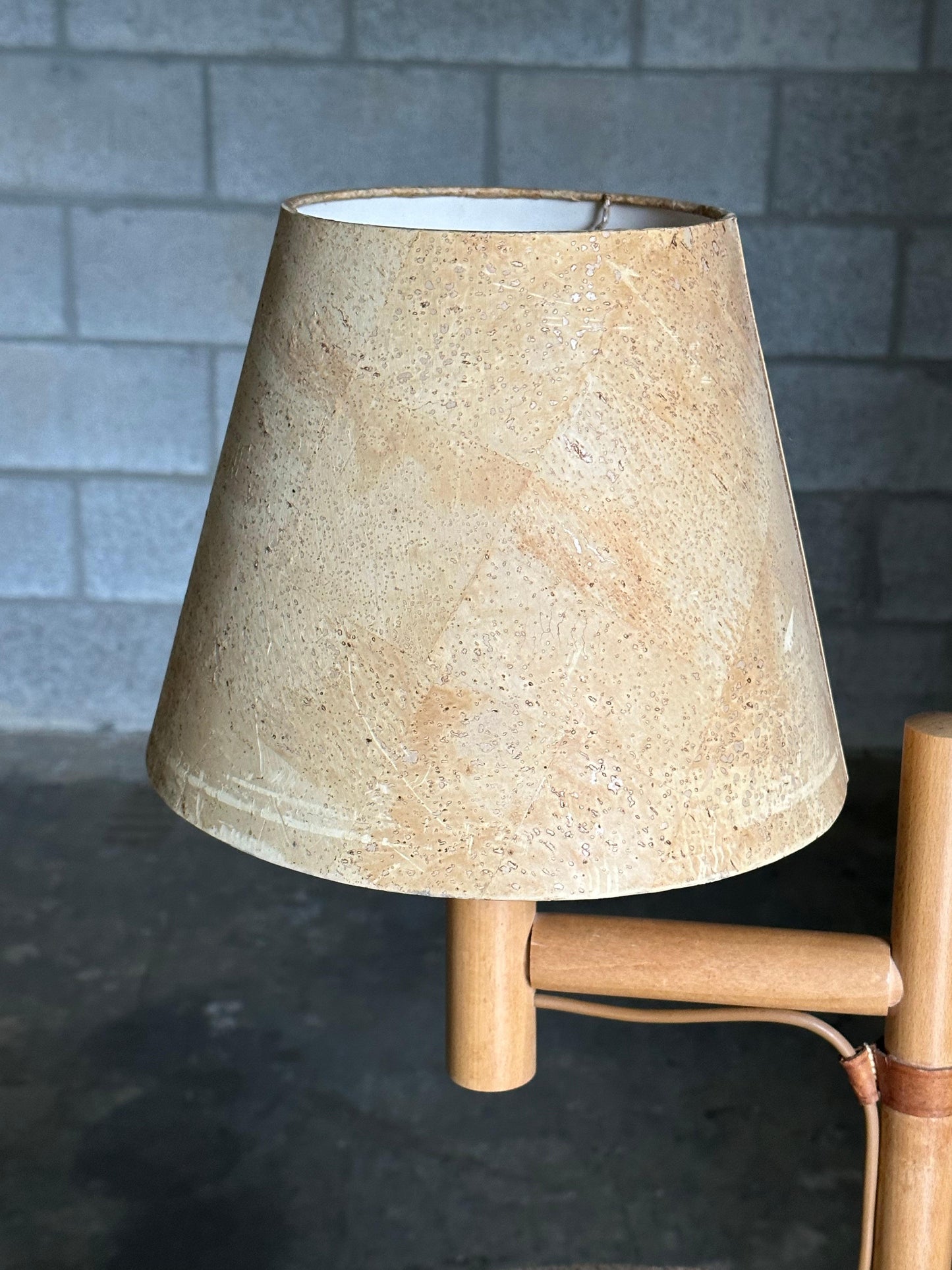 Frisman Vintage Bergboms Organic Table Lamp With Cork Shade, Sweden