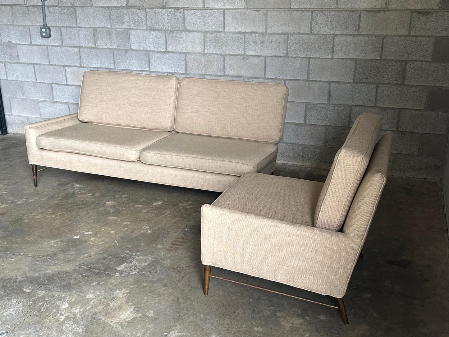 Frisman Vintage Paul McCobb Two Piece Sectional Sofa for Directional
