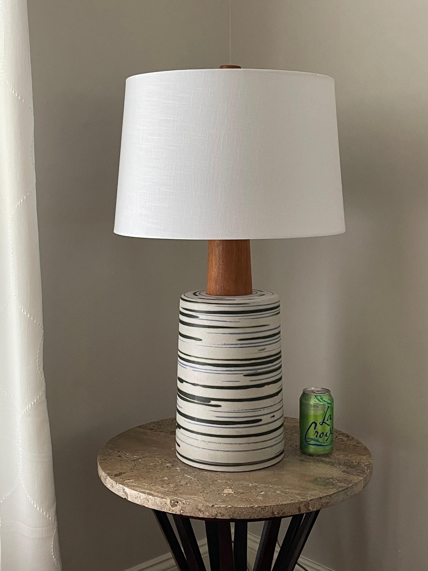 Frisman Vintage Large Ceramic Martz Table Lamp by Jane and Gordon Martz for Marshall Studios