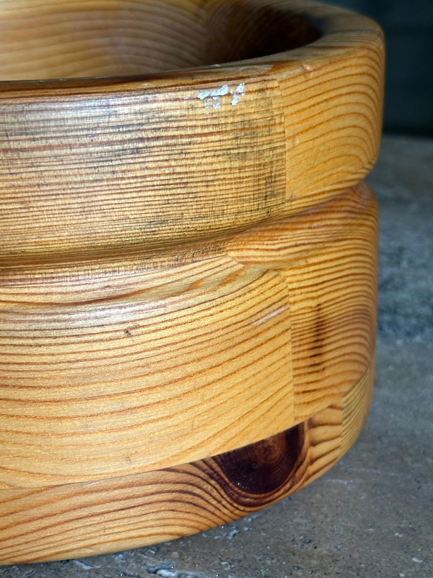 Frisman Vintage Large Pine Bowl by Stig Johnsson for Smålandsslöjd, Värnamo