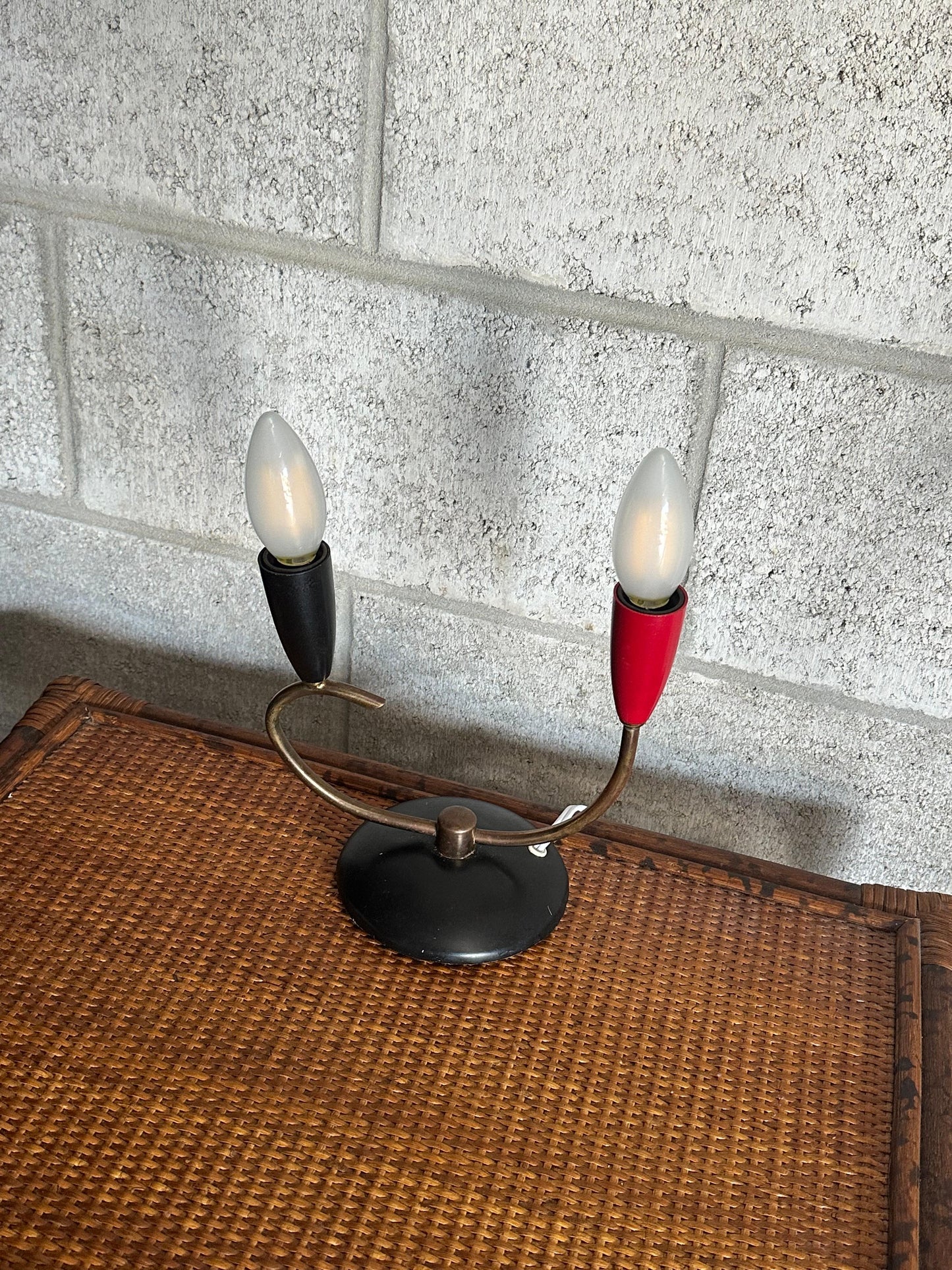 Frisman Vintage 1950s Italian Designer Table Lamp Attr. To Stilux