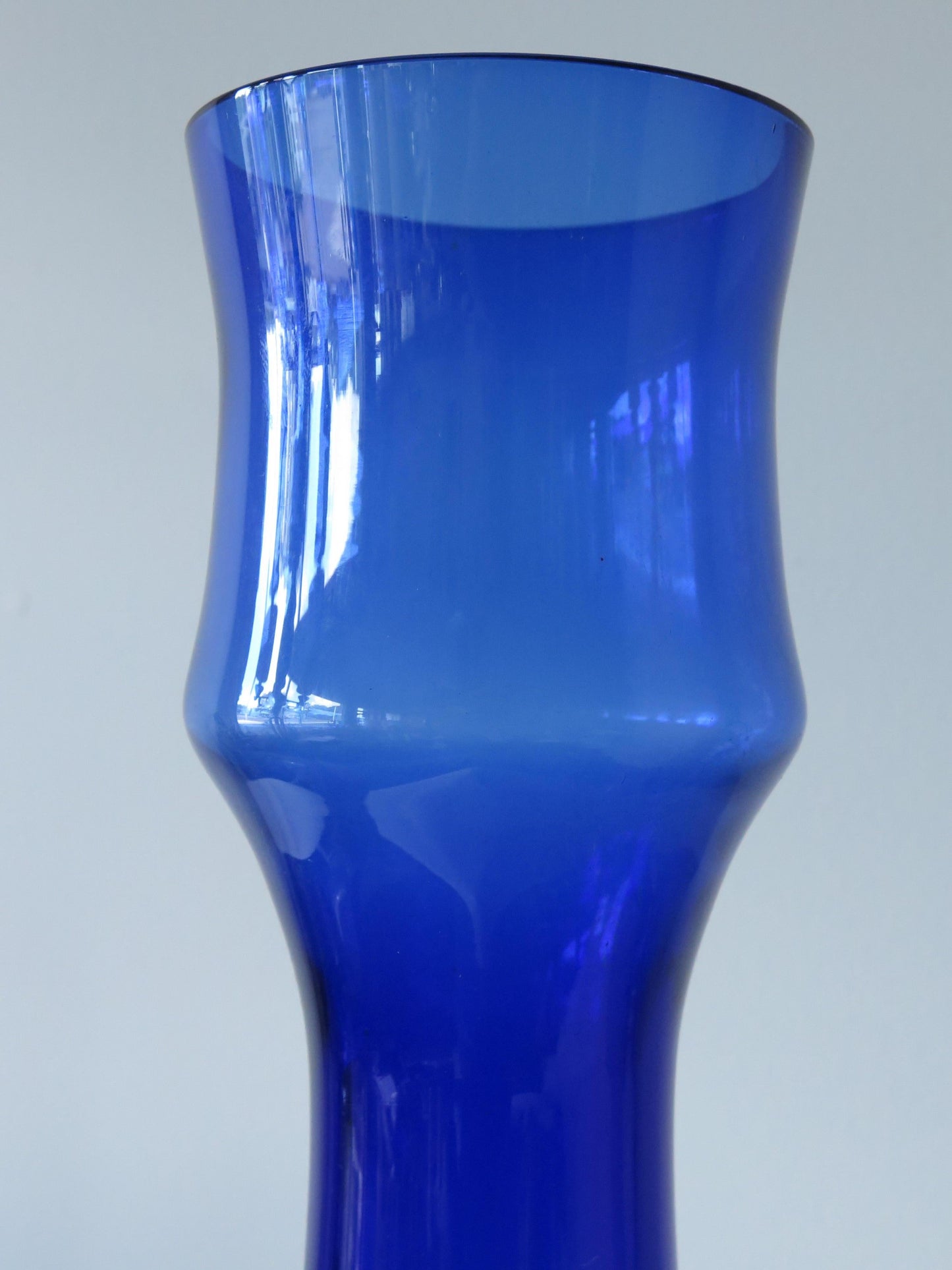 Frisman Vintage Blue and Green Glass Vase by Bo Borgström for Åseda, Sweden, 1960s