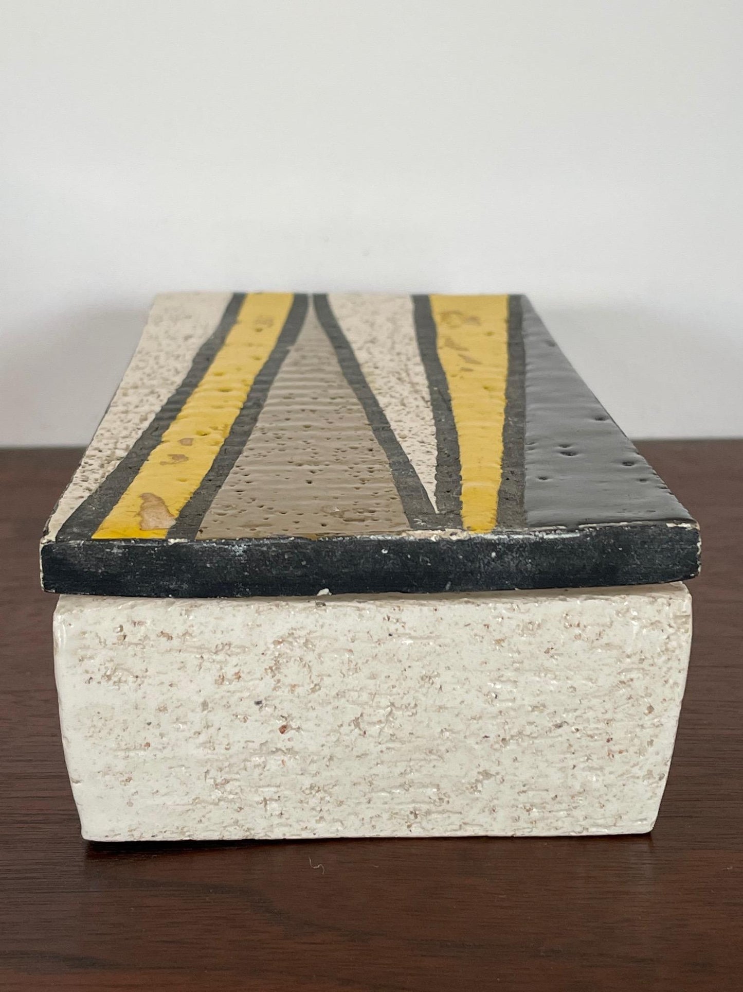 Frisman Vintage Unusual Ceramic Box By Bitossi Raymor, Italy