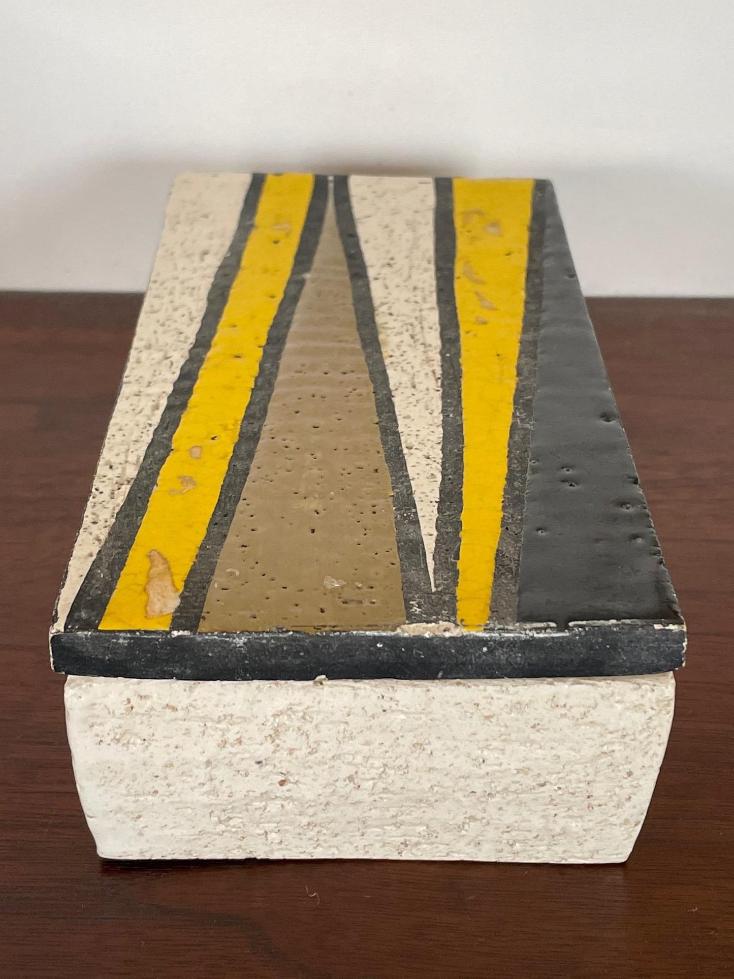Frisman Vintage Unusual Ceramic Box By Bitossi Raymor, Italy