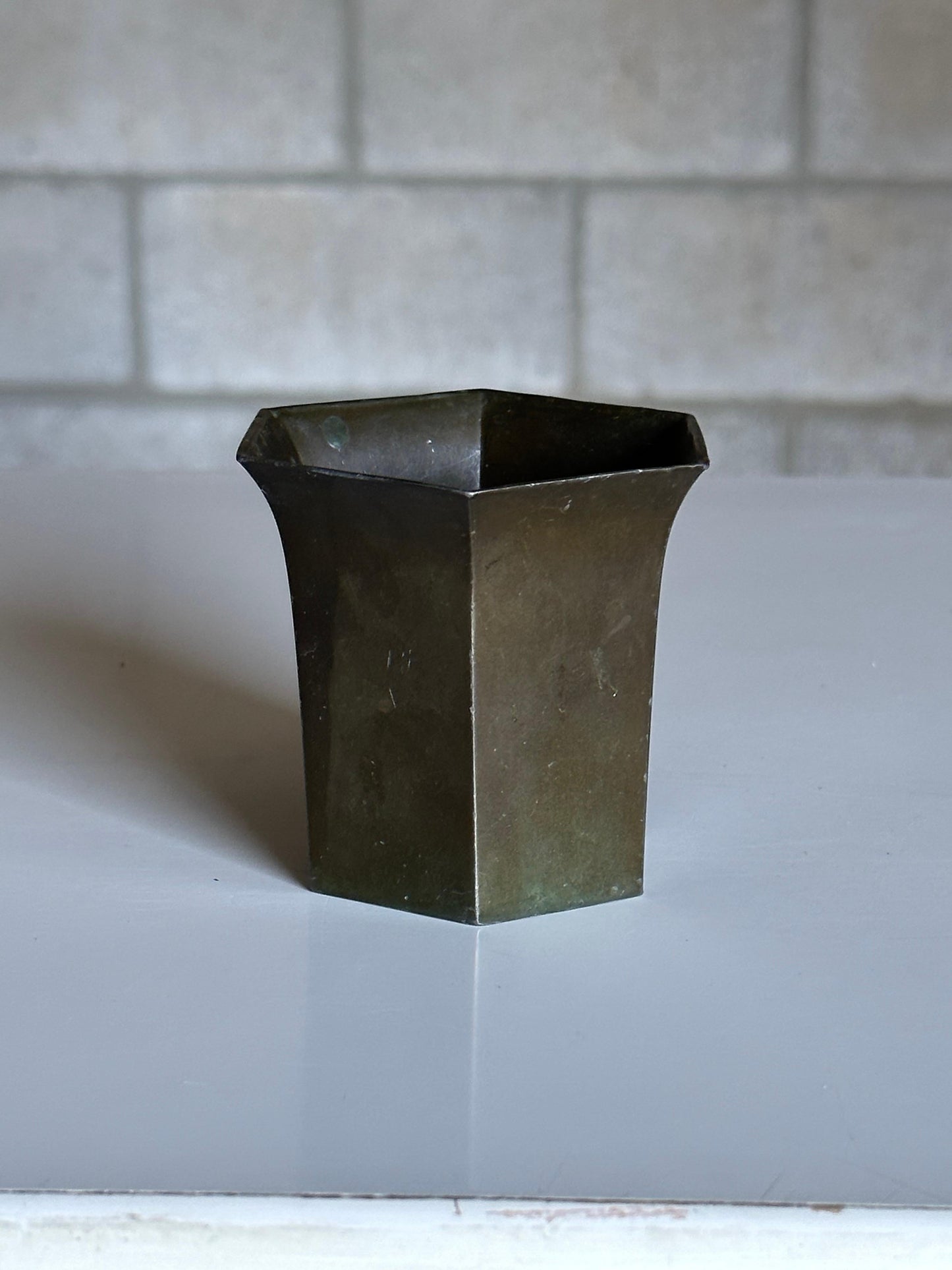 Frisman Vintage Small Disko Metal Vase by Just Andersen