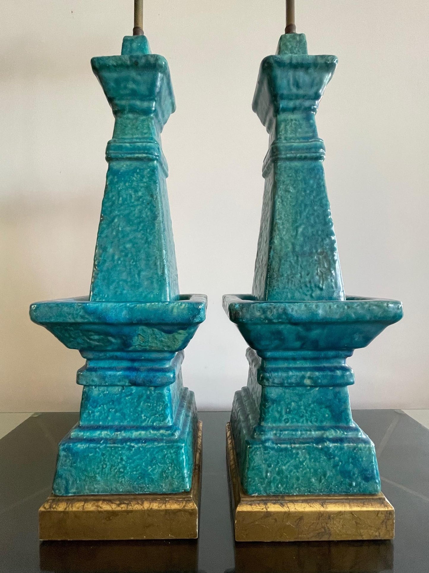 Frisman Vintage Pair of Architectural Bitossi Lamps