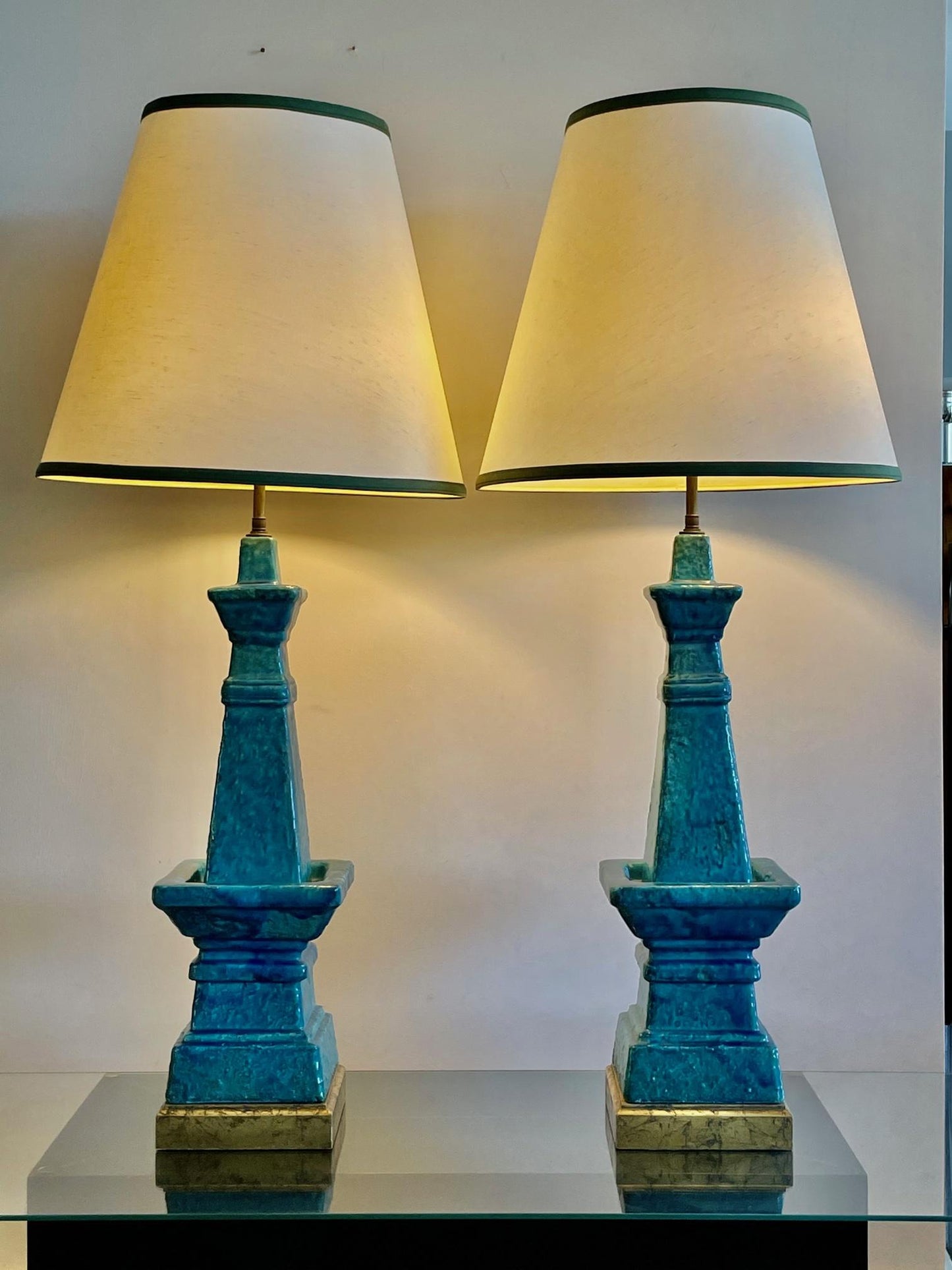 Frisman Vintage Pair of Architectural Bitossi Lamps