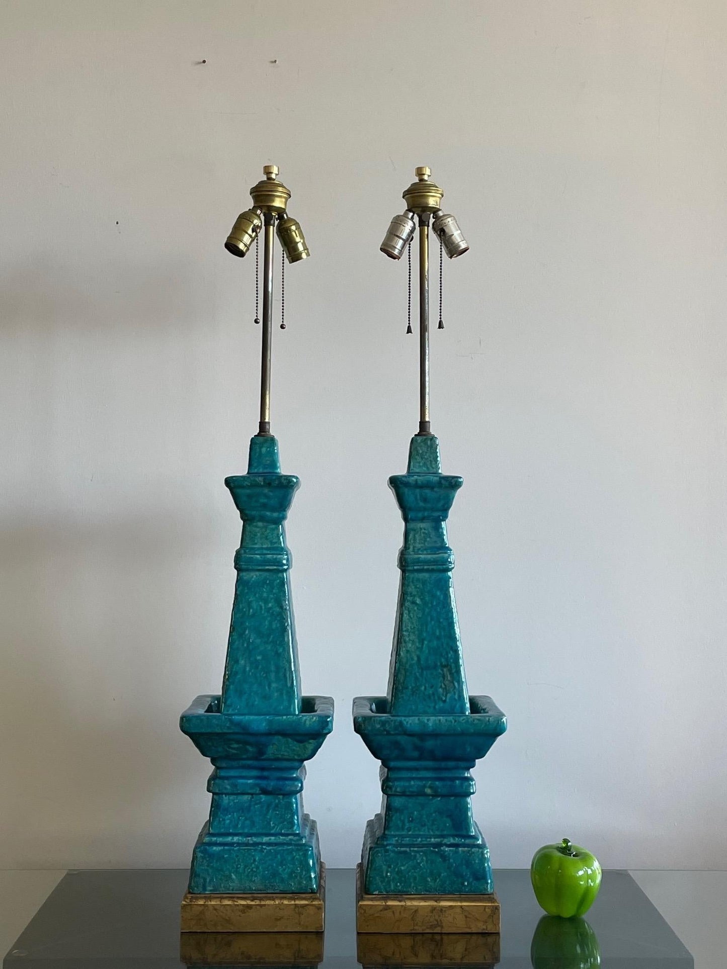 Frisman Vintage Pair of Architectural Bitossi Lamps