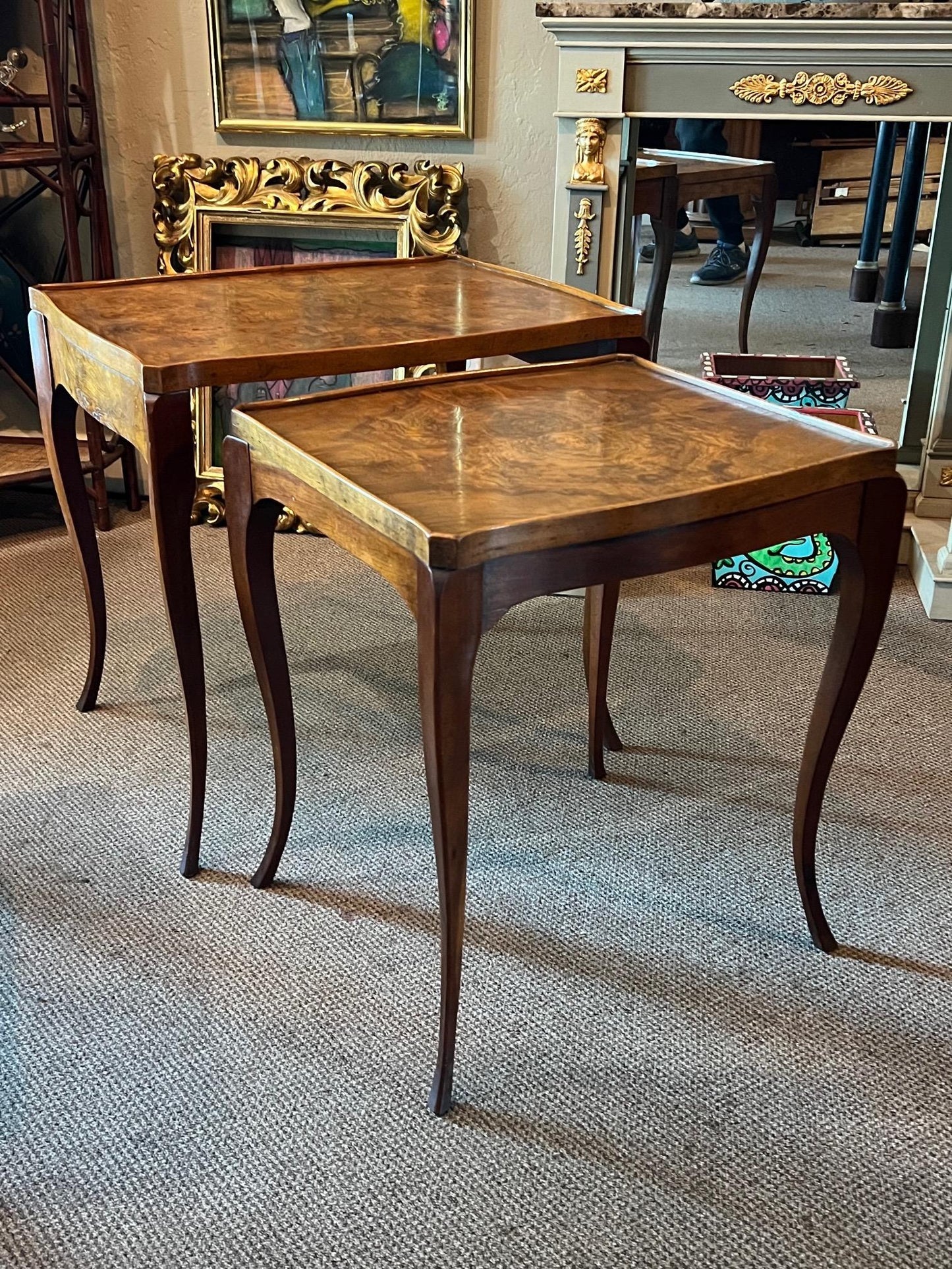 Frisman Vintage Two Nesting Tables by Baker Furniture